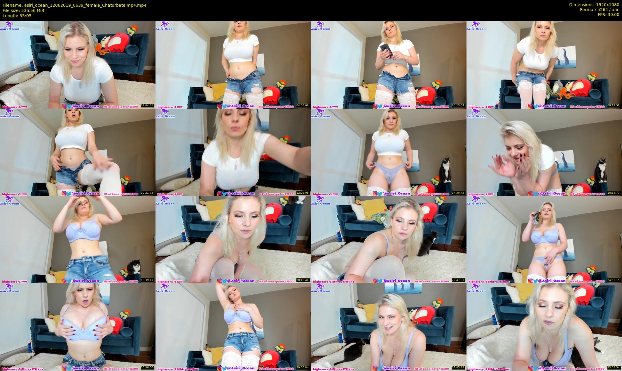 asiri_ocean — 36 minute Chaturbate female cam show recording, 1080p, Jun 12, 2019