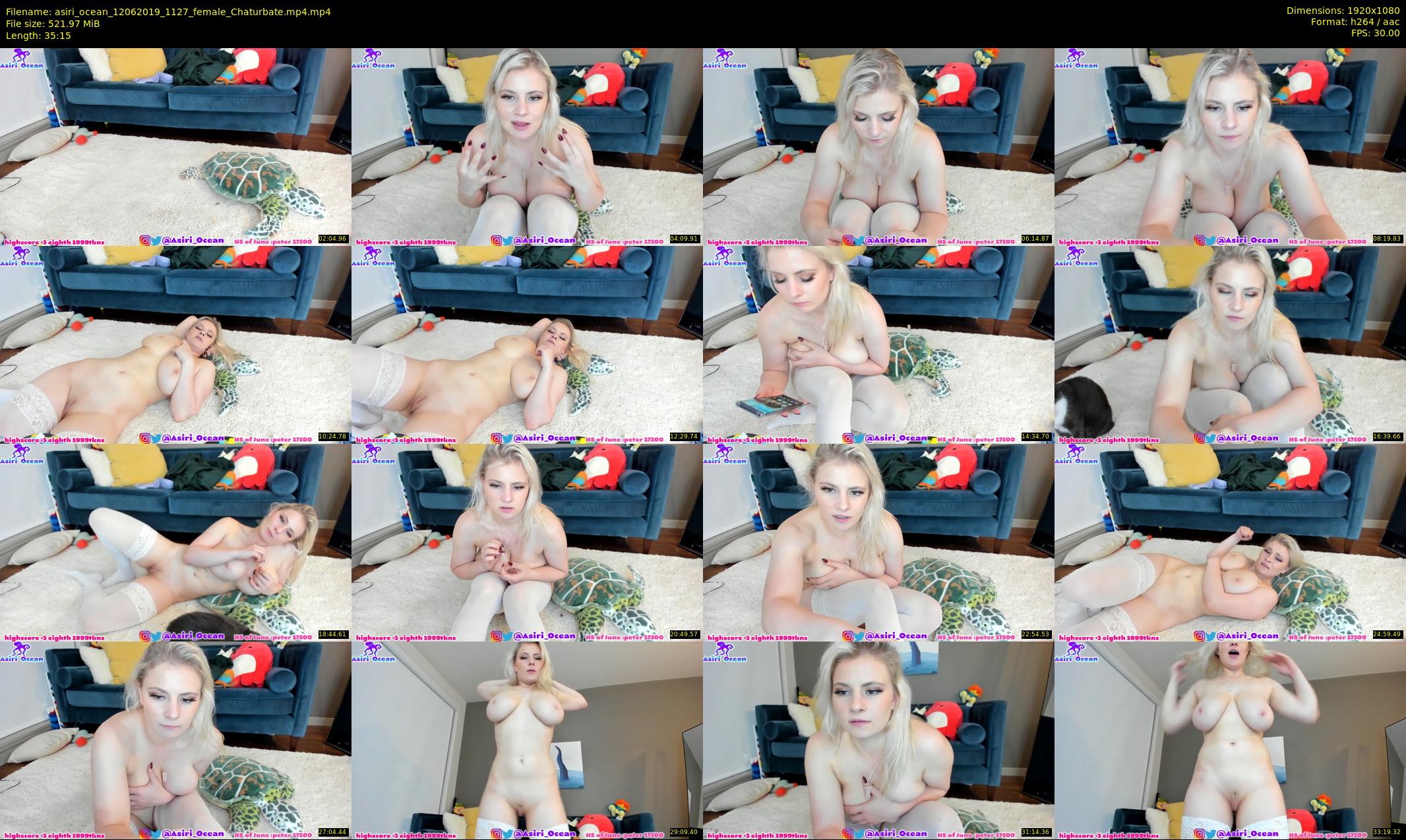 asiri_ocean — 36 minute Chaturbate female cam show recording, 1080p, Jun 12, 2019