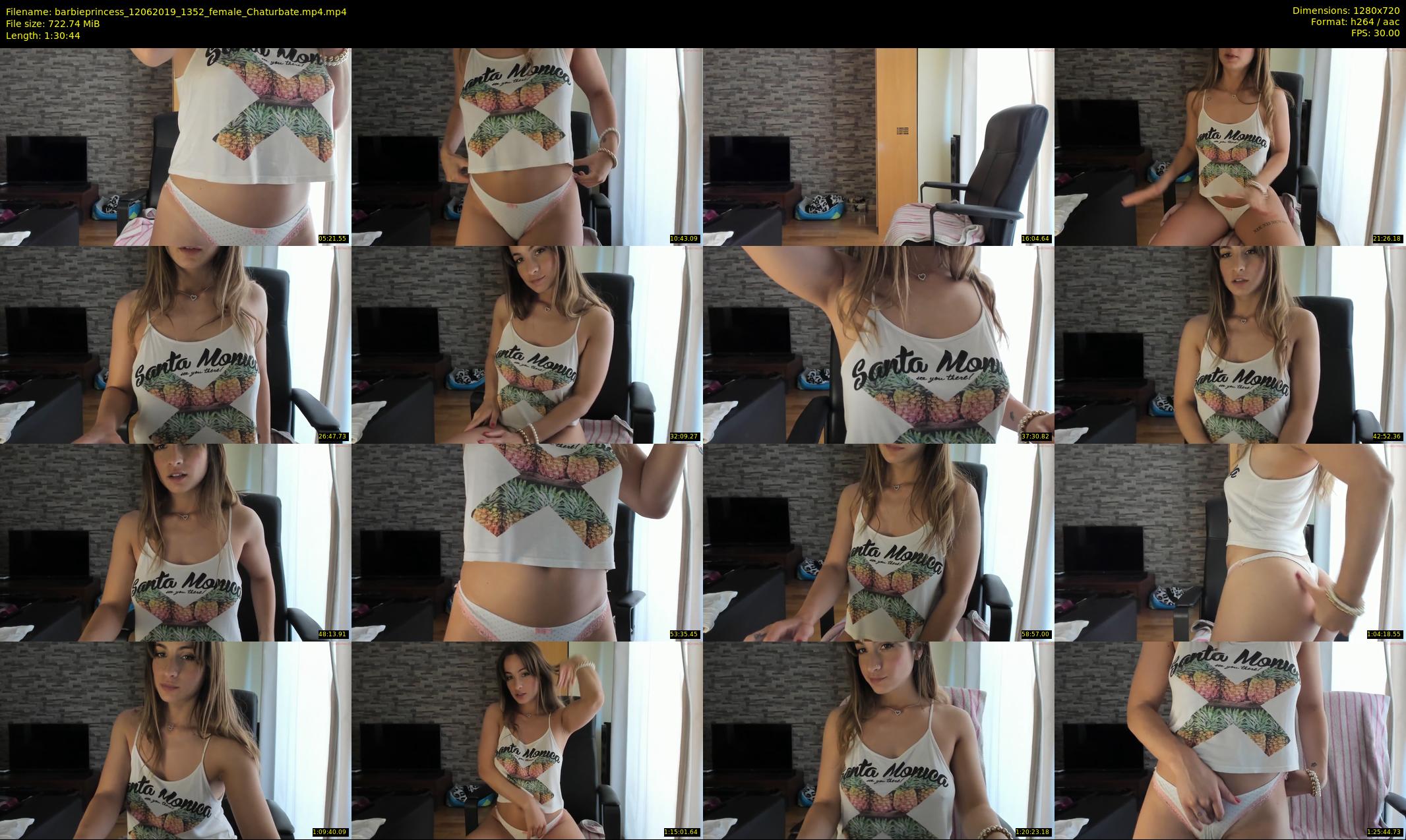 barbieprincess — 91 minute Chaturbate female cam show recording, 720p, Jun 12, 2019
