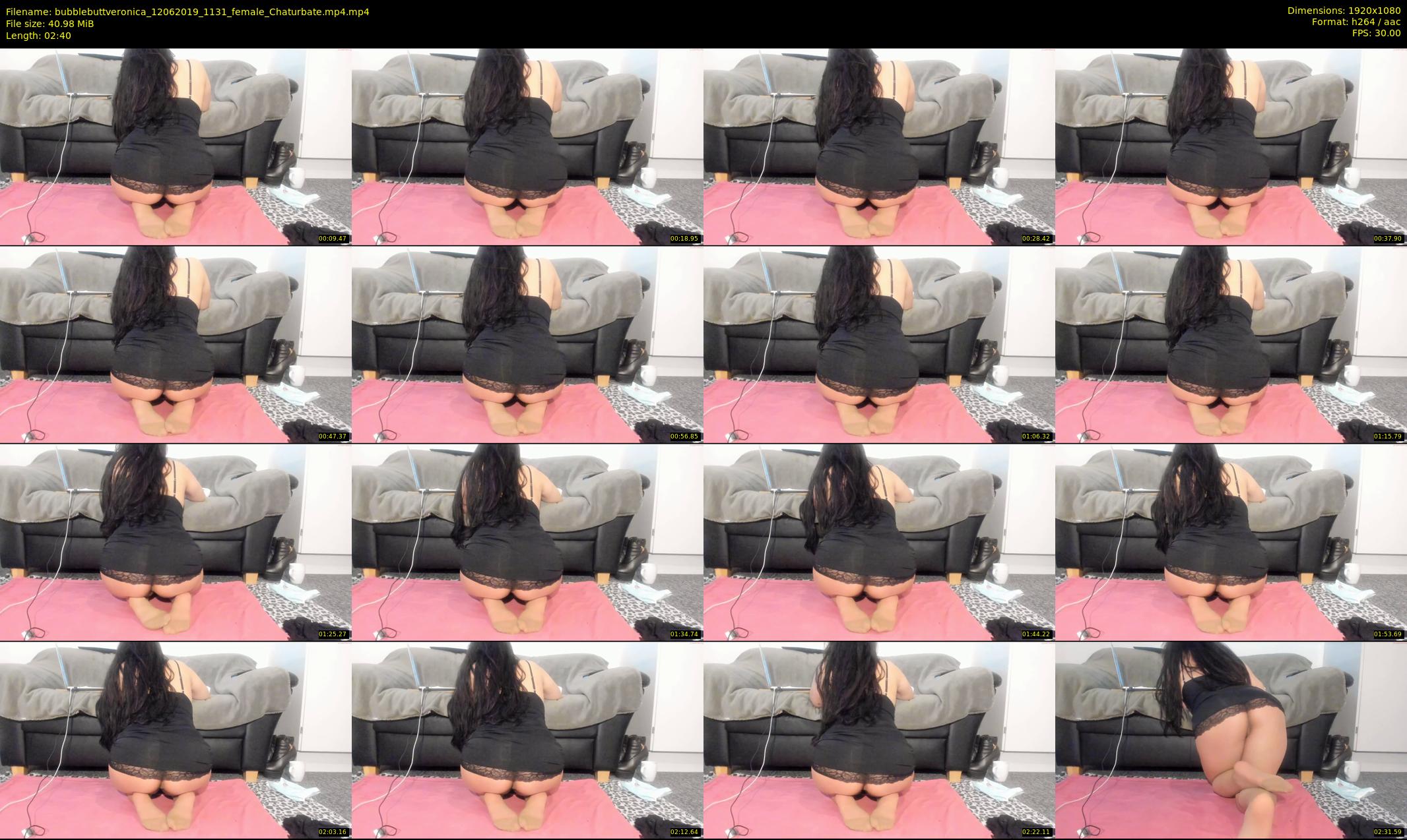 bubblebuttveronica — 3 minute Chaturbate female cam show recording, 1080p, Jun 12, 2019
