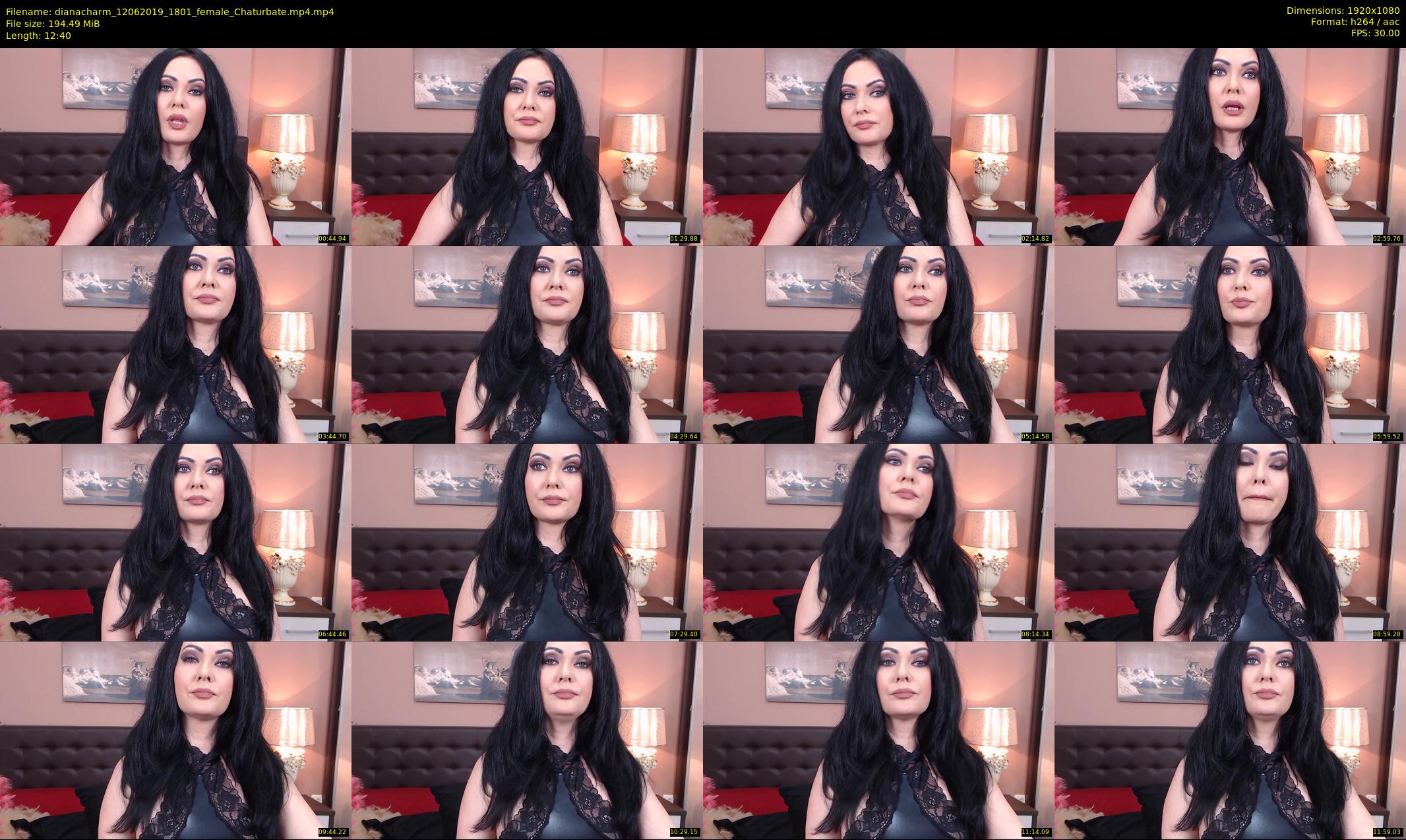 dianacharm — 13 minute Chaturbate female cam show recording, 1080p, Jun 12, 2019
