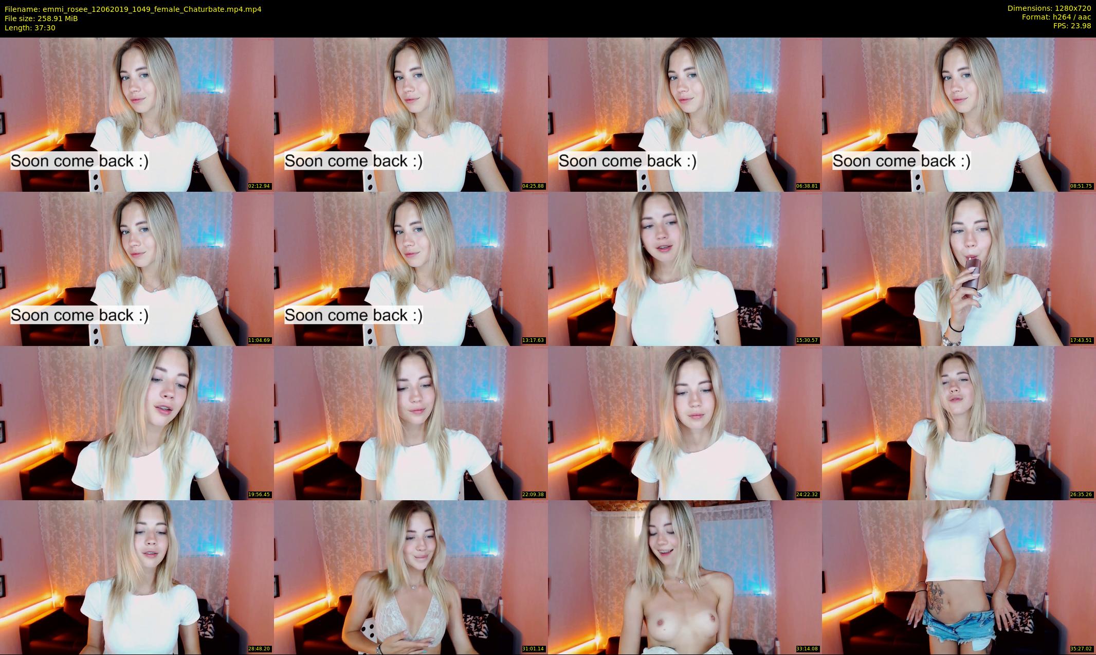 emmi_rosee — 38 minute Chaturbate female cam show recording, 720p, Jun 12, 2019