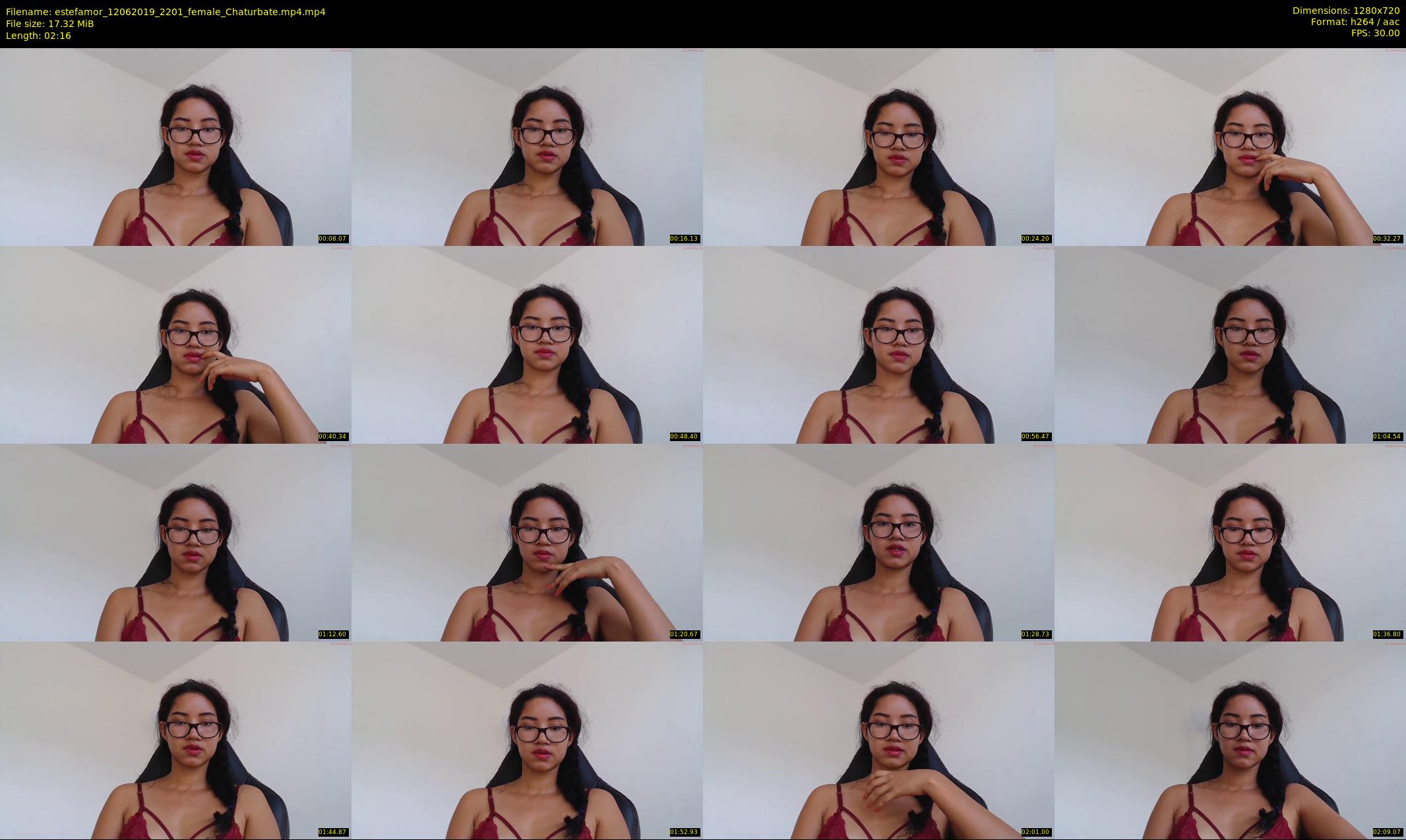 estefamor — 3 minute Chaturbate female cam show recording, 720p, Jun 12, 2019