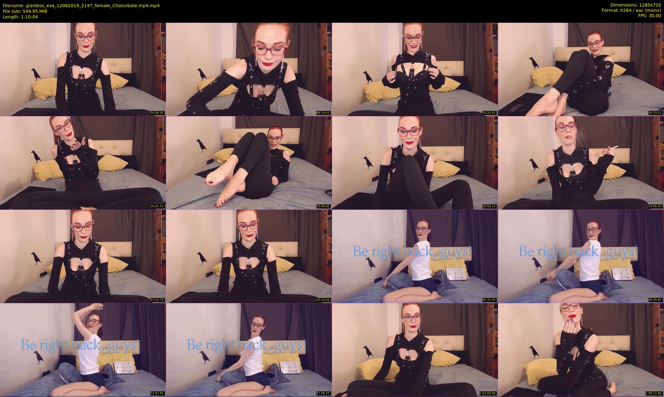 giantess_eva — 71 minute Chaturbate female cam show recording, 720p, Jun 12, 2019