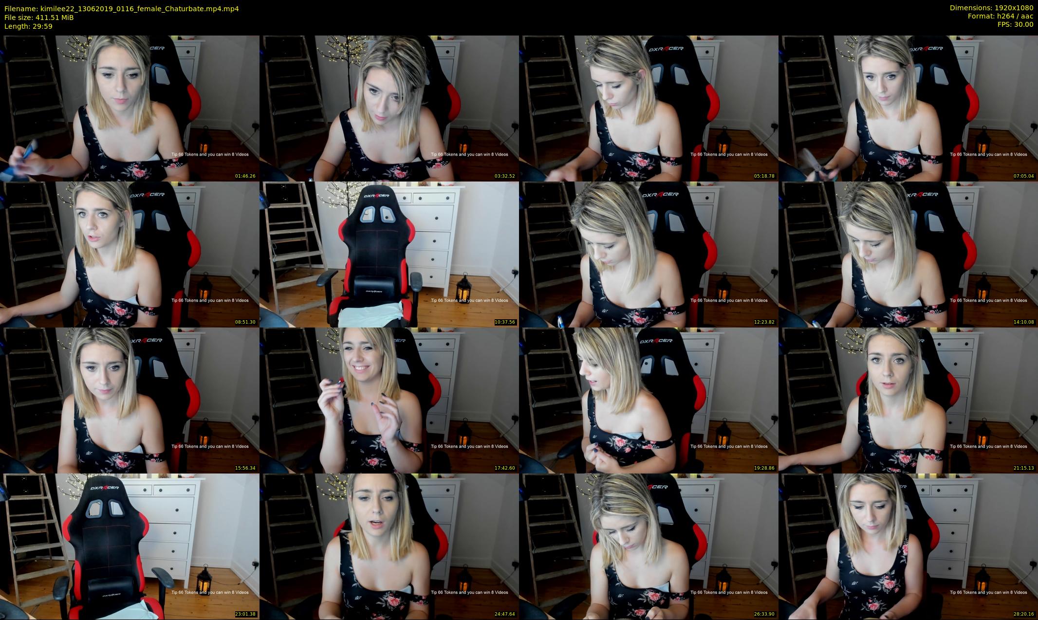 kimilee22 — 30 minute Chaturbate female cam show recording, 1080p, Jun 13, 2019