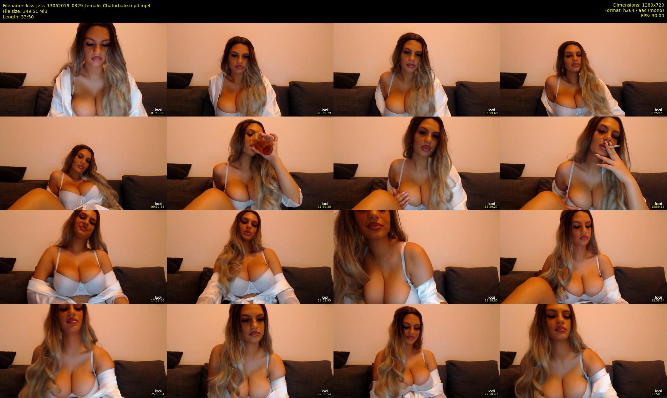 kiss_jess — 34 minute Chaturbate female cam show recording, 720p, Jun 13, 2019