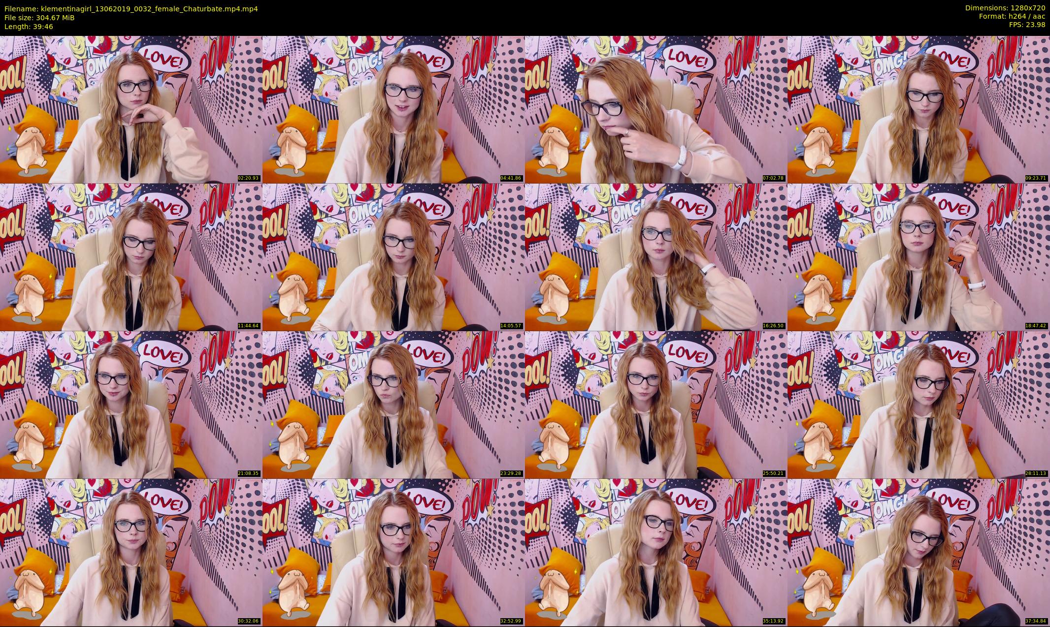 klementinagirl — 40 minute Chaturbate female cam show recording, 720p, Jun 13, 2019
