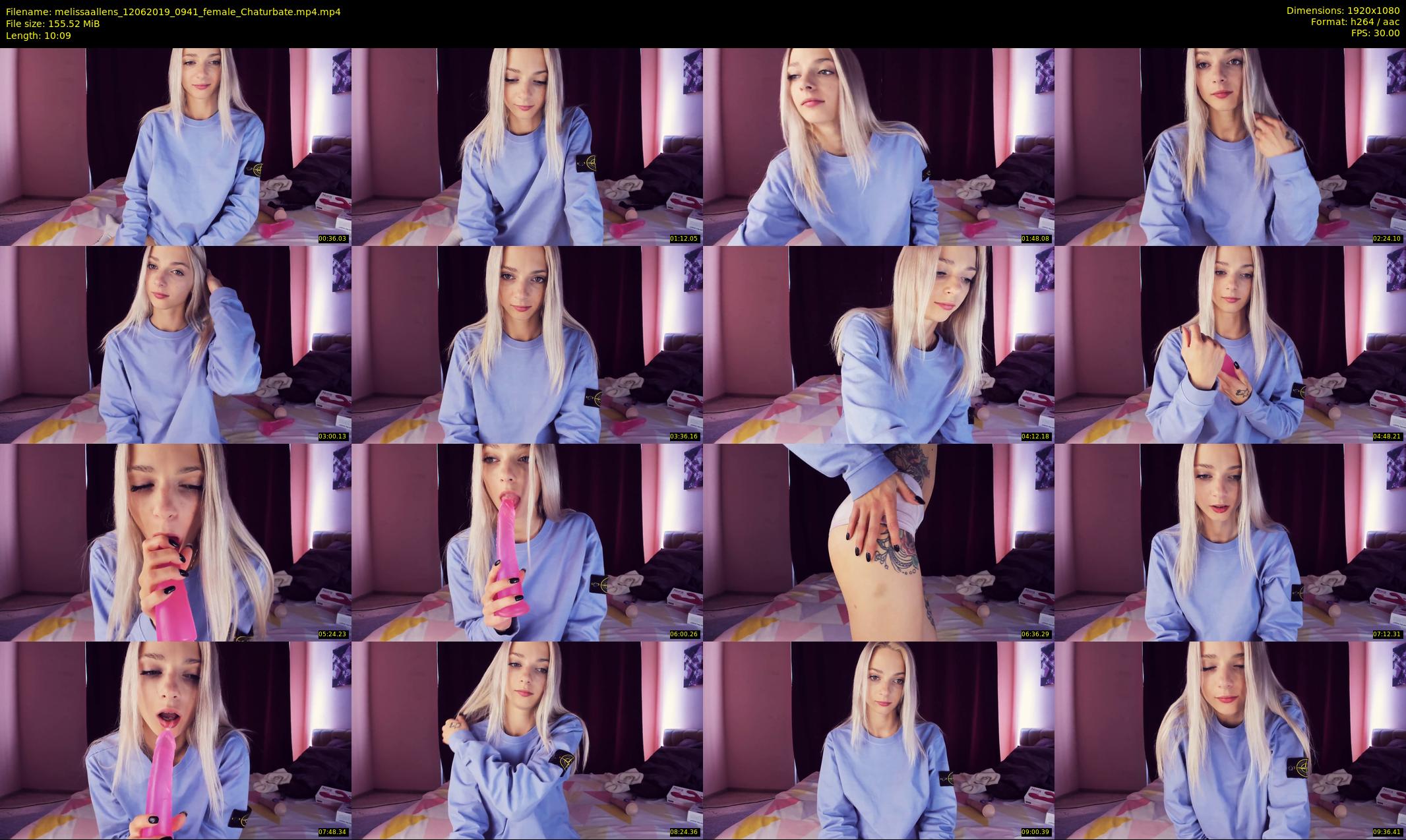 melissaallens — 11 minute Chaturbate female cam show recording, 1080p, Jun 12, 2019