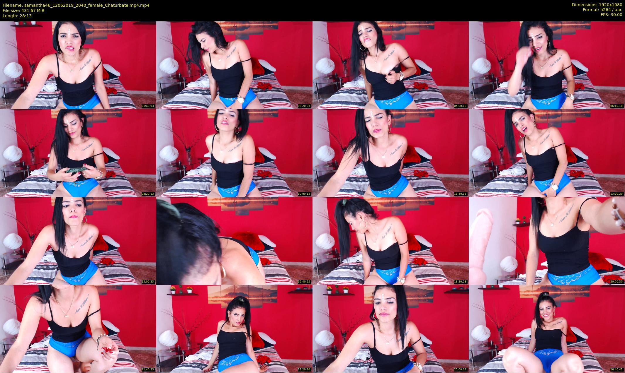 samantha46 — 29 minute Chaturbate female cam show recording, 1080p, Jun 12, 2019
