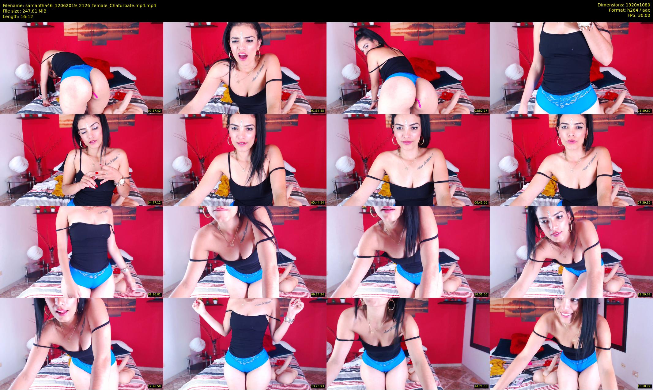 samantha46 — 17 minute Chaturbate female cam show recording, 1080p, Jun 12, 2019