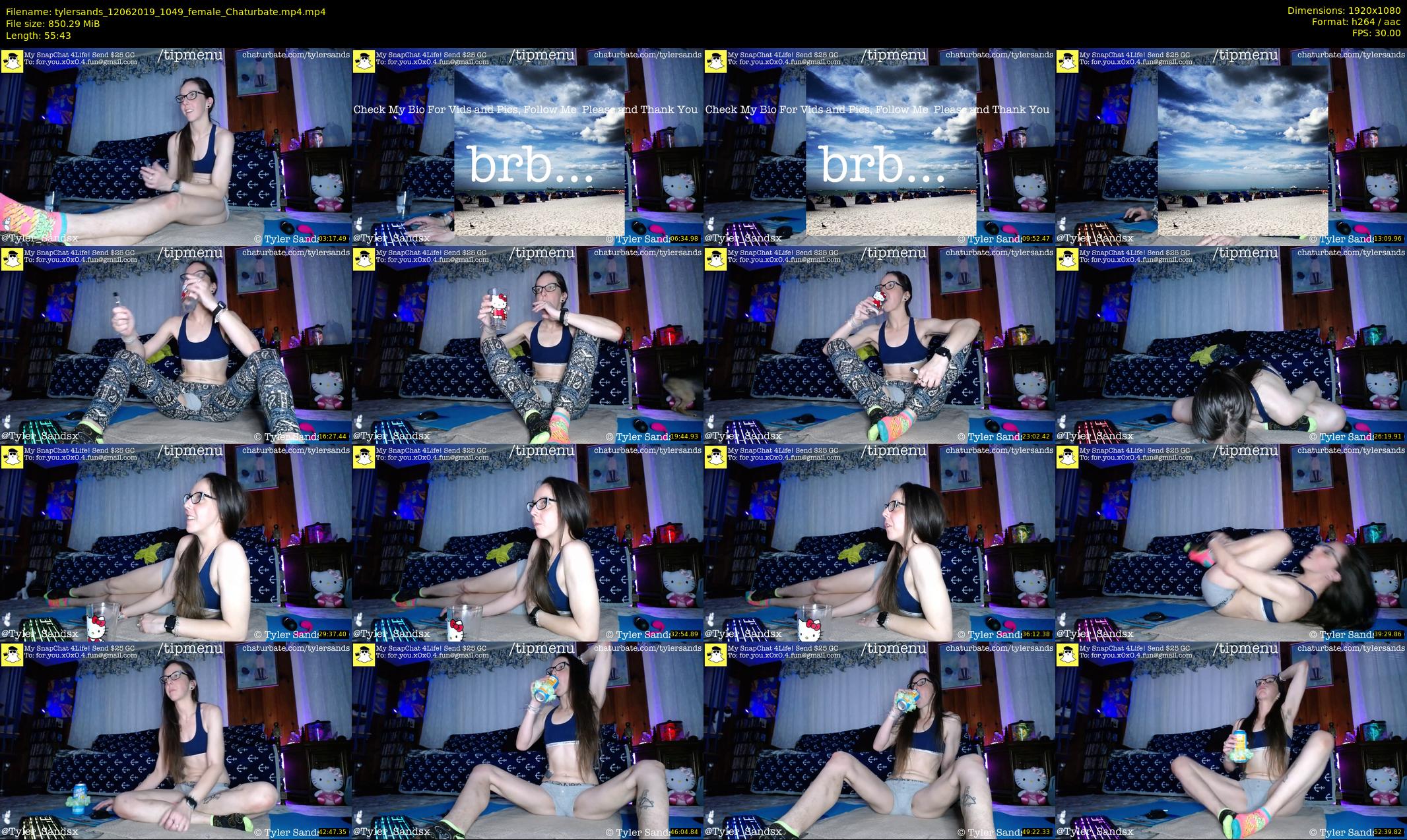 tylersands — 56 minute Chaturbate female cam show recording, 1080p, Jun 12, 2019