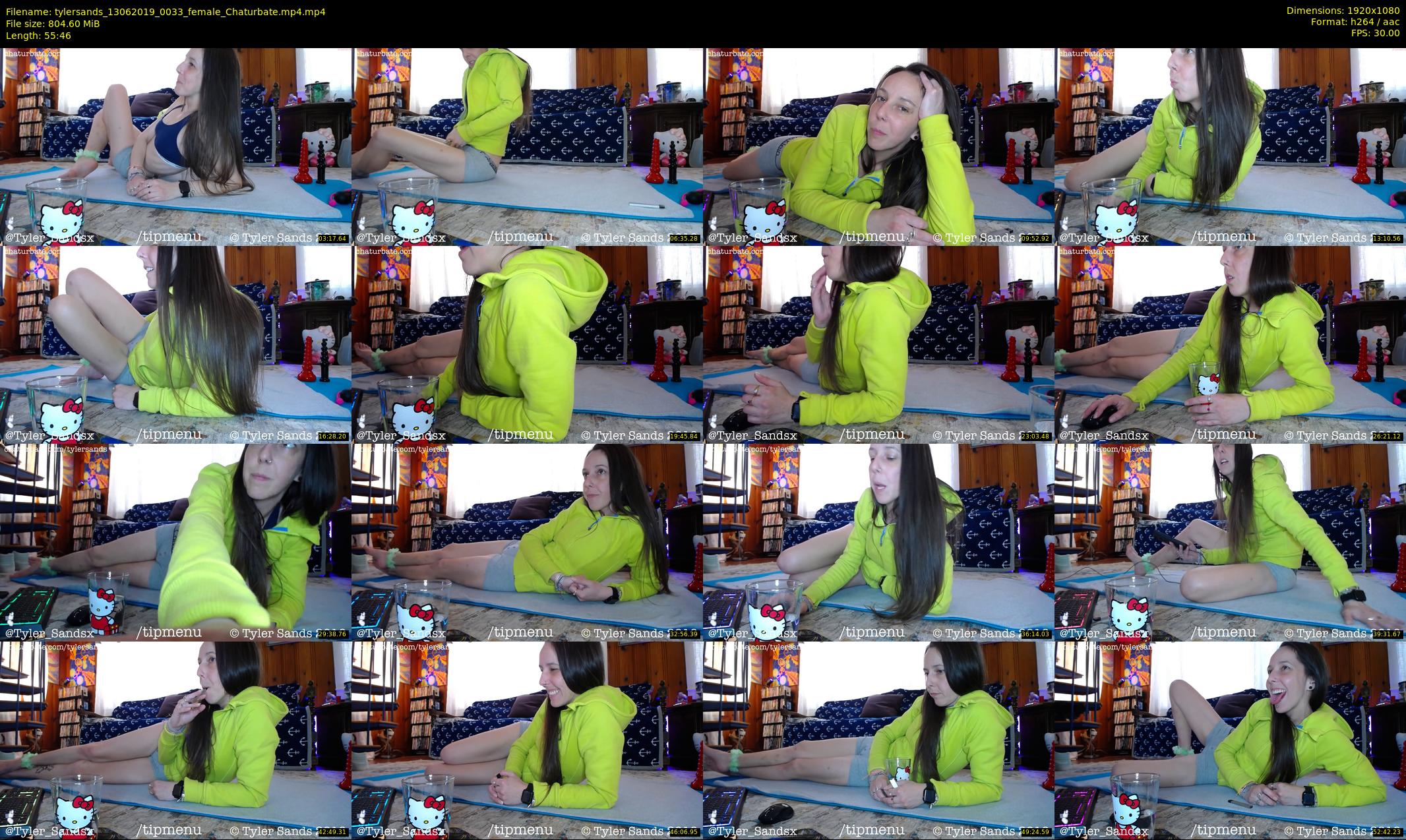 tylersands — 56 minute Chaturbate female cam show recording, 1080p, Jun 13, 2019
