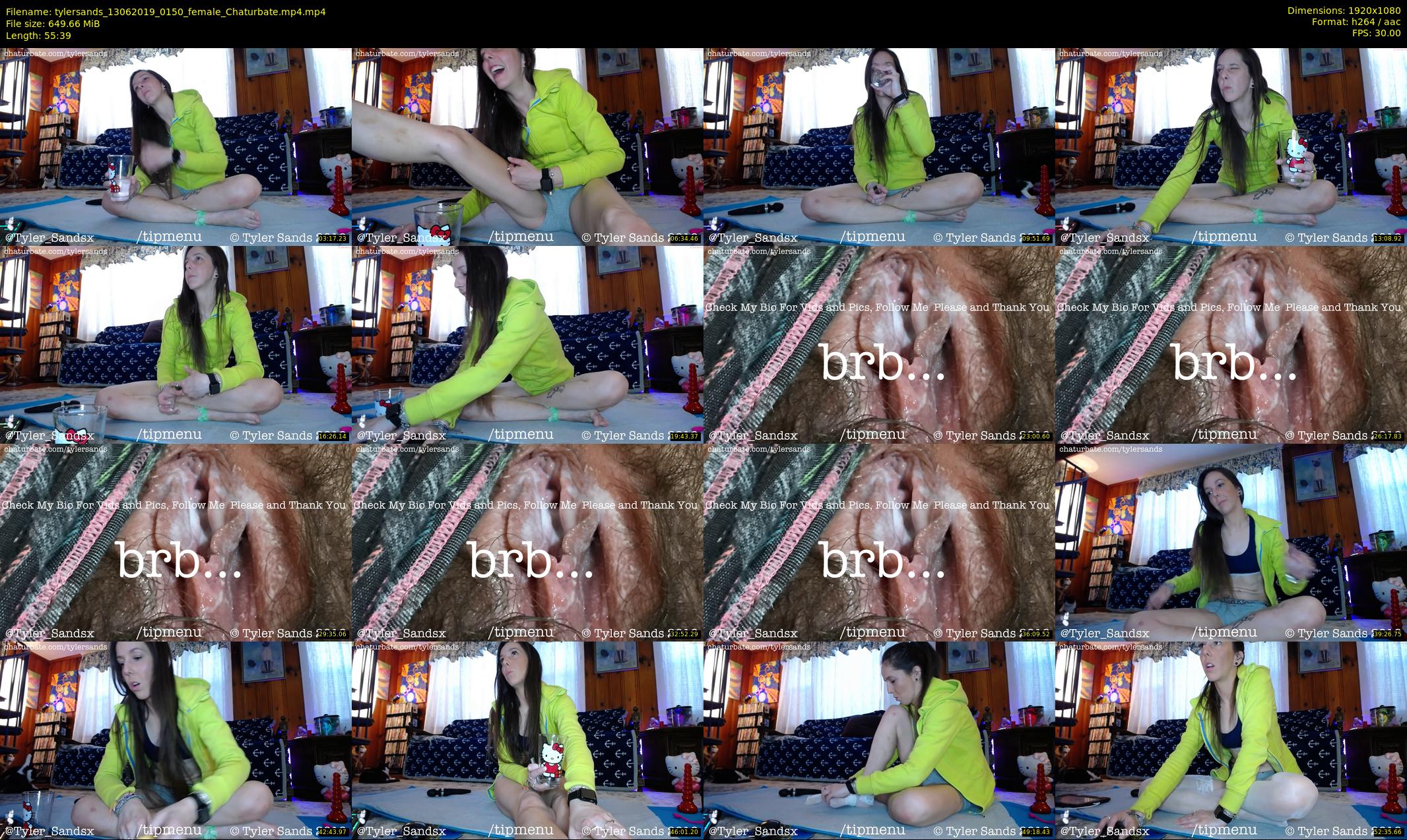 tylersands — 56 minute Chaturbate female cam show recording, 1080p, Jun 13, 2019