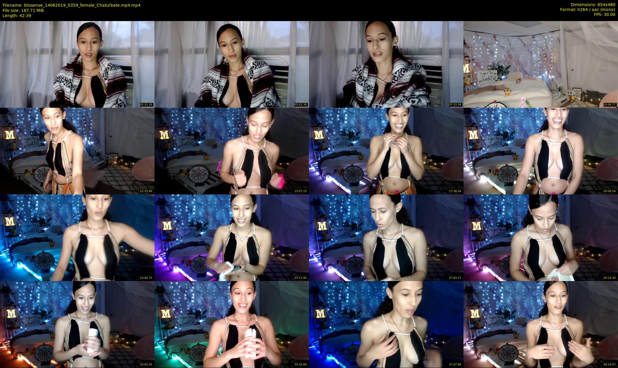 blissense — 43 minute Chaturbate female cam show recording, 480p, Jun 14, 2019