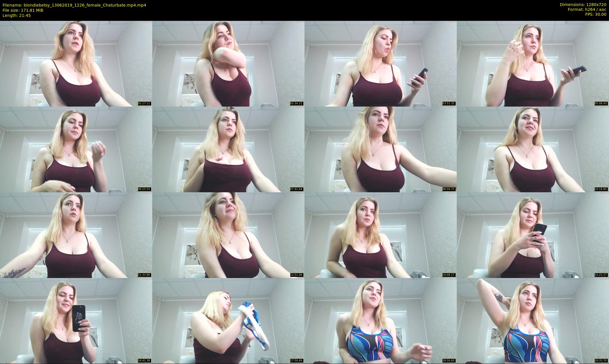 blondiebetsy — 22 minute Chaturbate female cam show recording, 720p, Jun 13, 2019