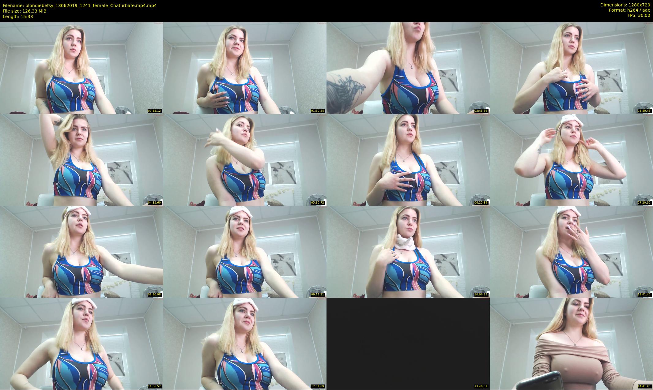blondiebetsy — 16 minute Chaturbate female cam show recording, 720p, Jun 13, 2019