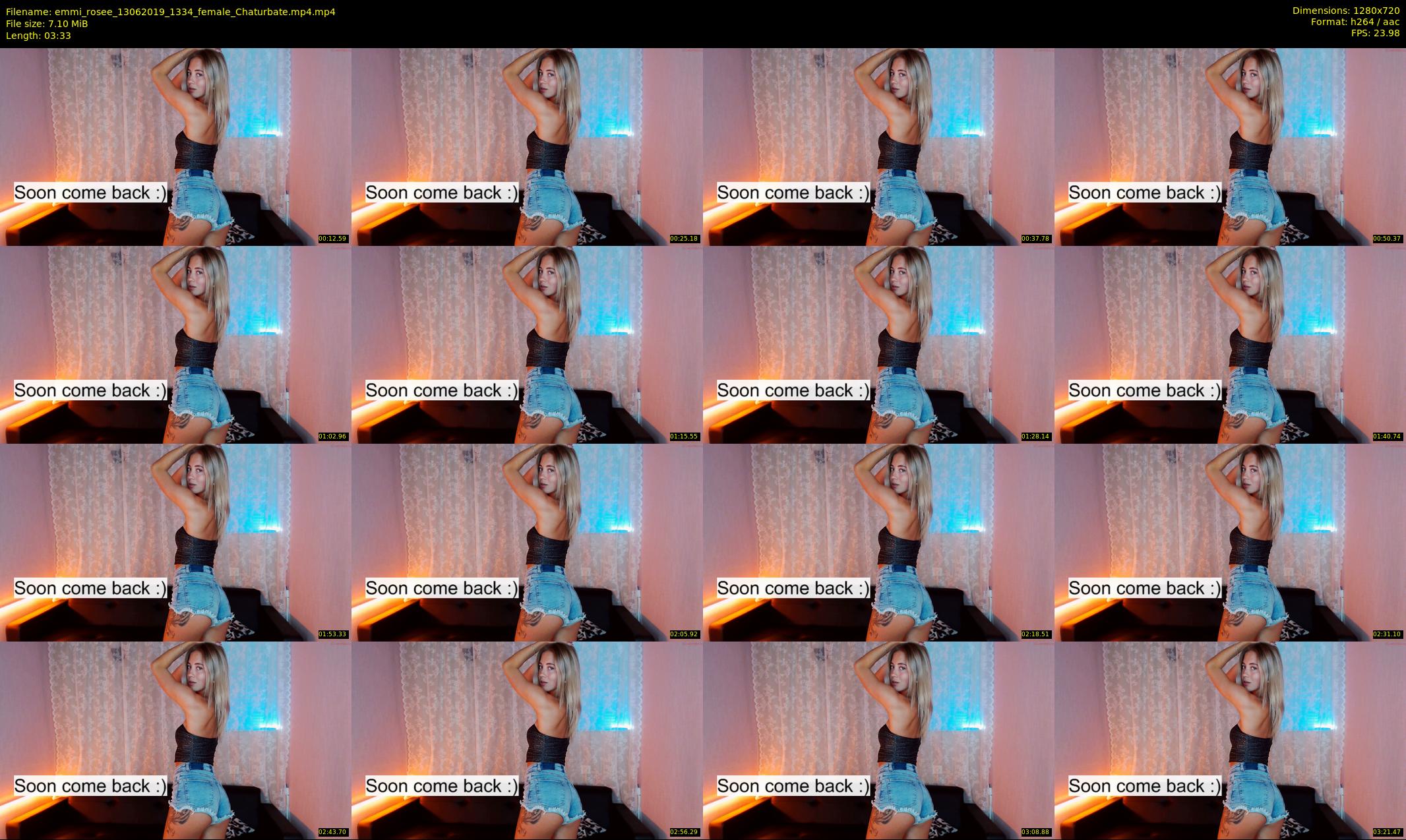 emmi_rosee — 4 minute Chaturbate female cam show recording, 720p, Jun 13, 2019