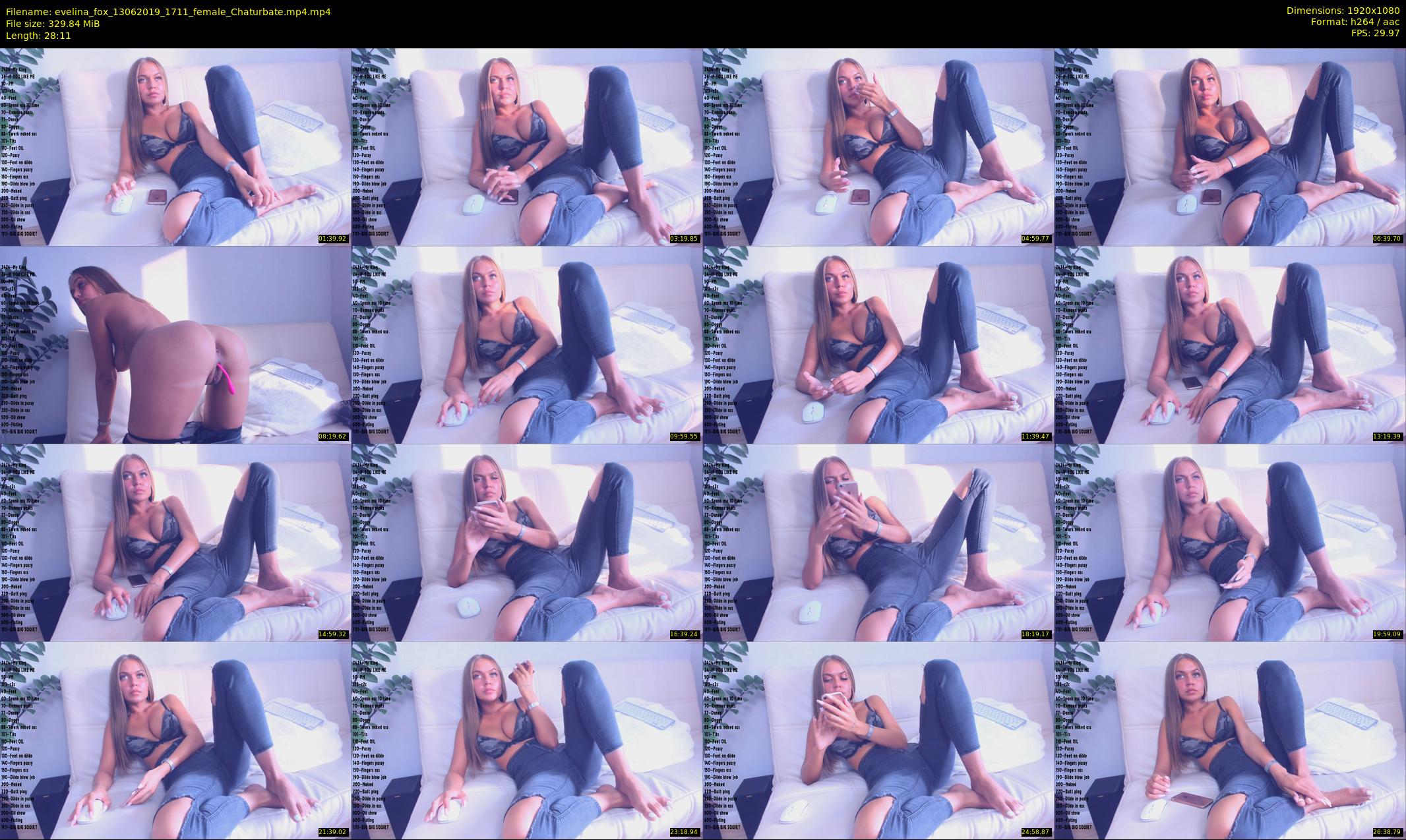 evelina_fox — 29 minute Chaturbate female cam show recording, 1080p, Jun 13, 2019