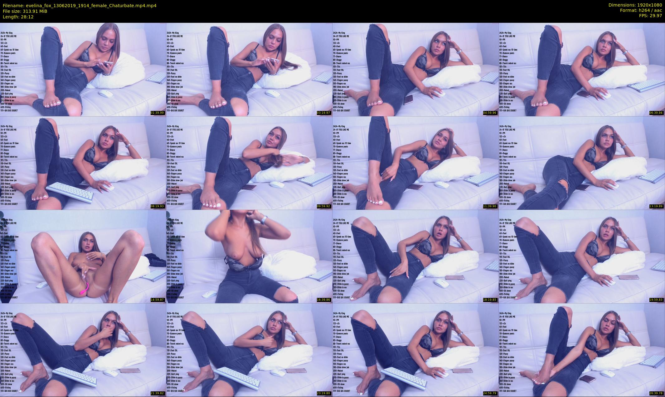 evelina_fox — 29 minute Chaturbate female cam show recording, 1080p, Jun 13, 2019