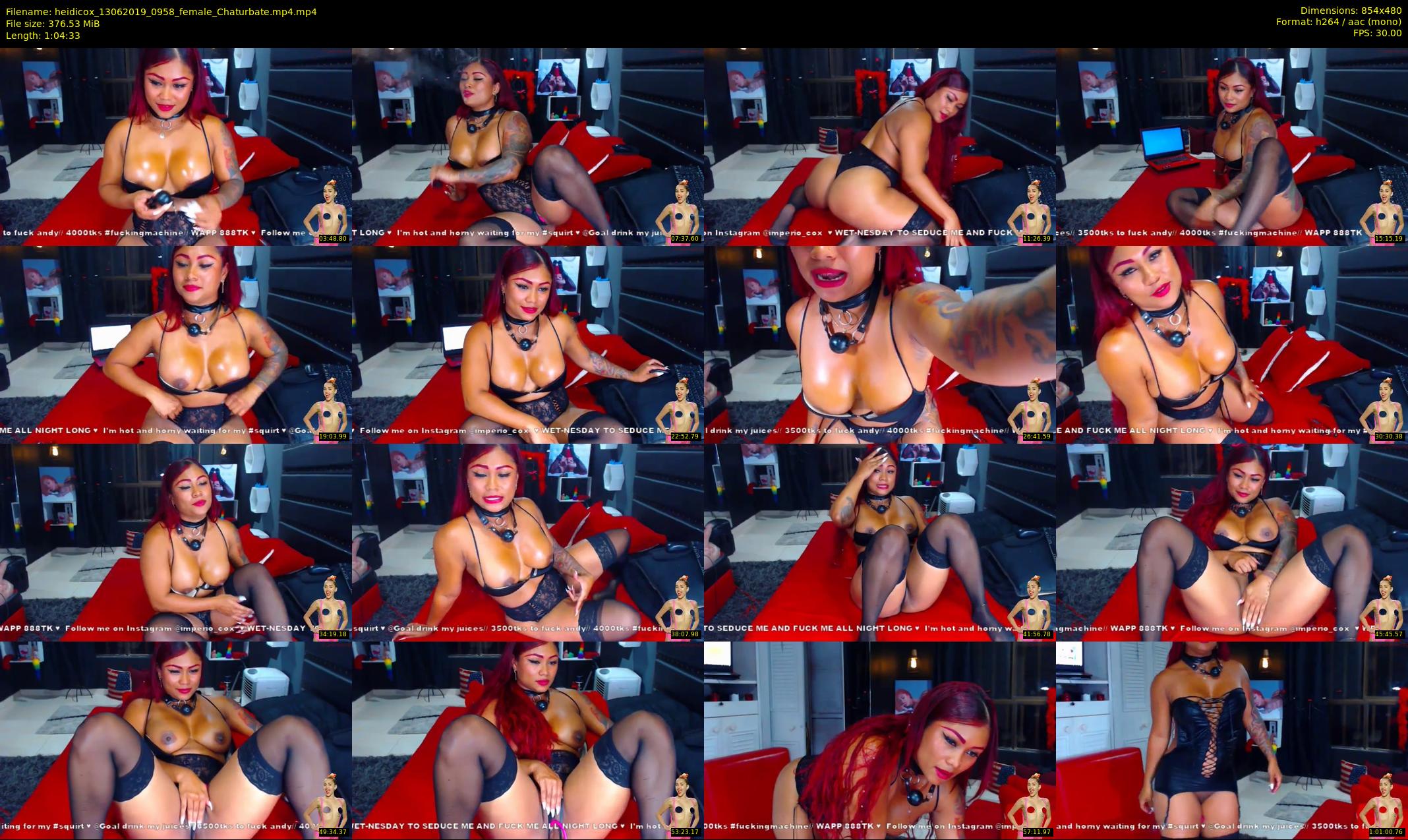 heidicox — 65 minute Chaturbate female cam show recording, 480p, Jun 13, 2019