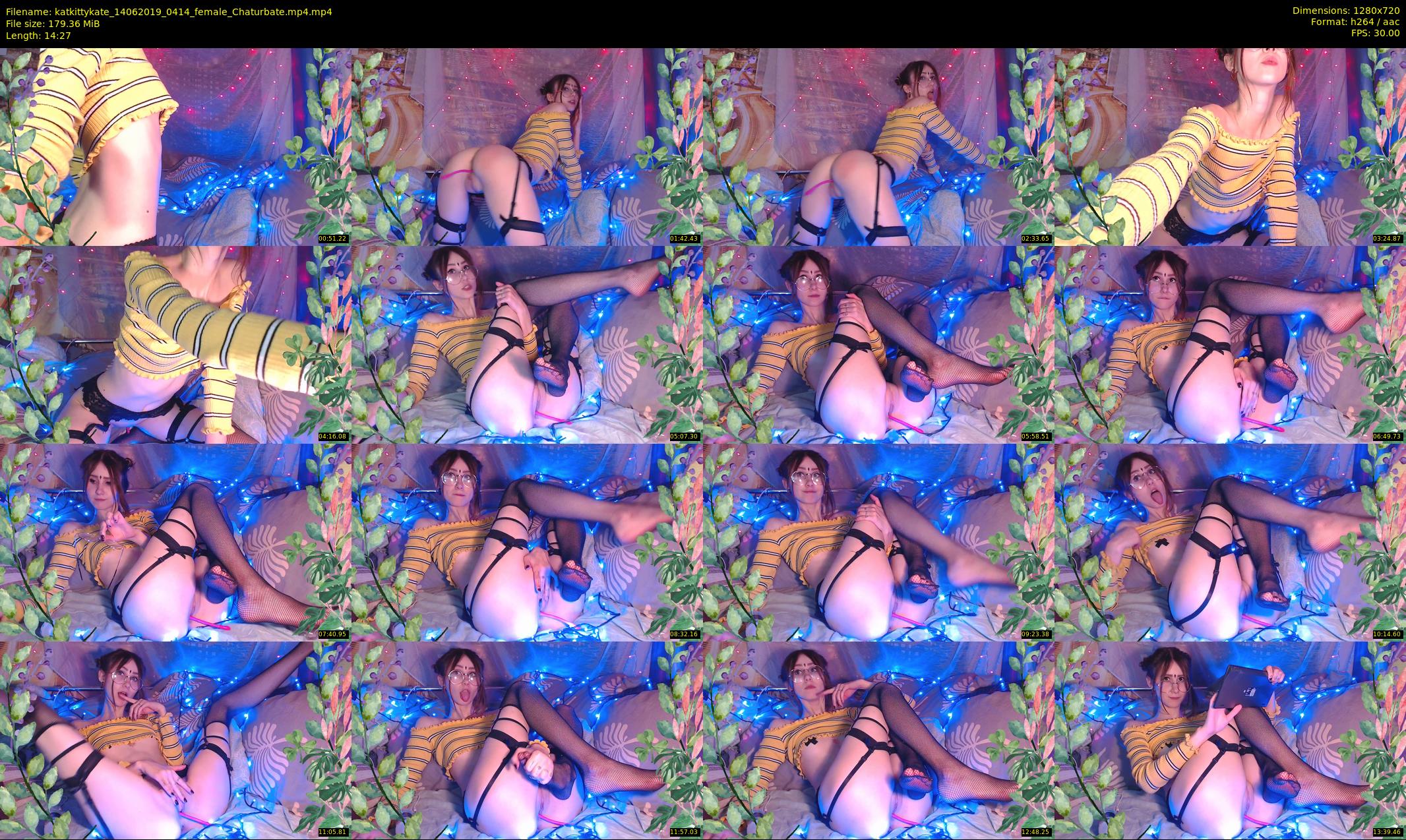katkittykate — 15 minute Chaturbate female cam show recording, 720p, Jun 14, 2019