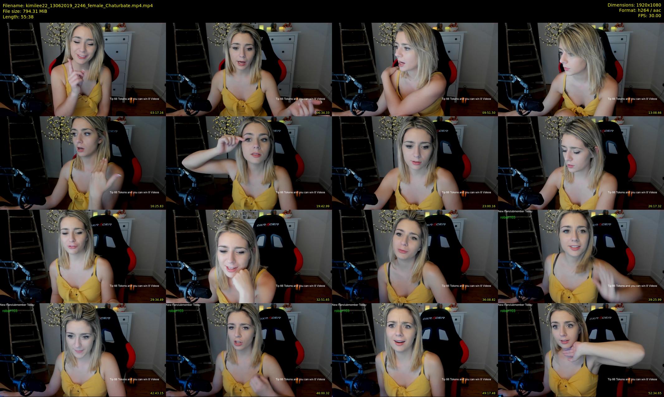 kimilee22 — 56 minute Chaturbate female cam show recording, 1080p, Jun 13, 2019