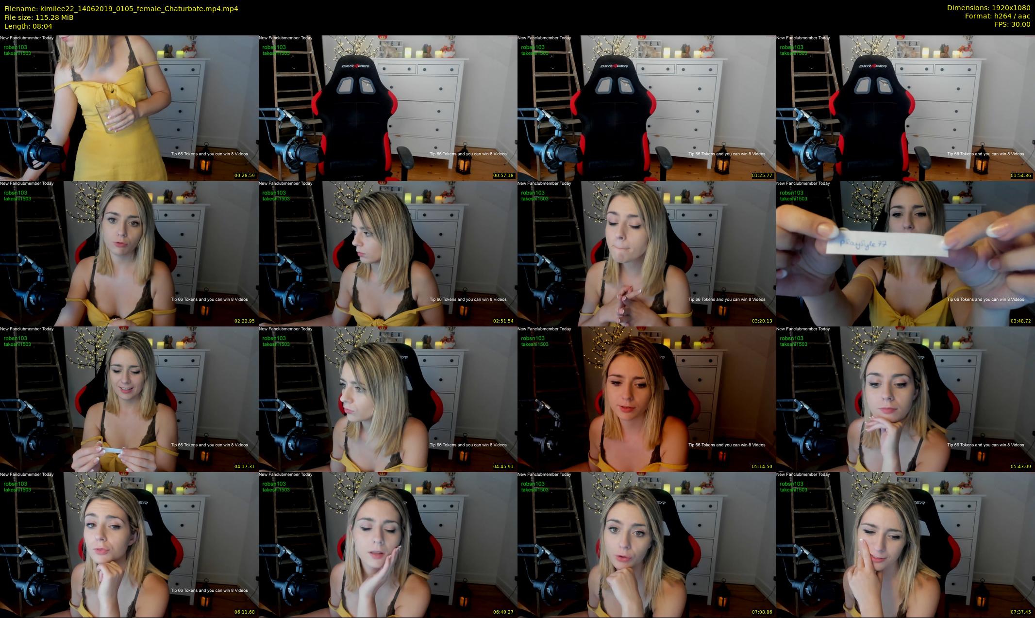 kimilee22 — 9 minute Chaturbate female cam show recording, 1080p, Jun 14, 2019