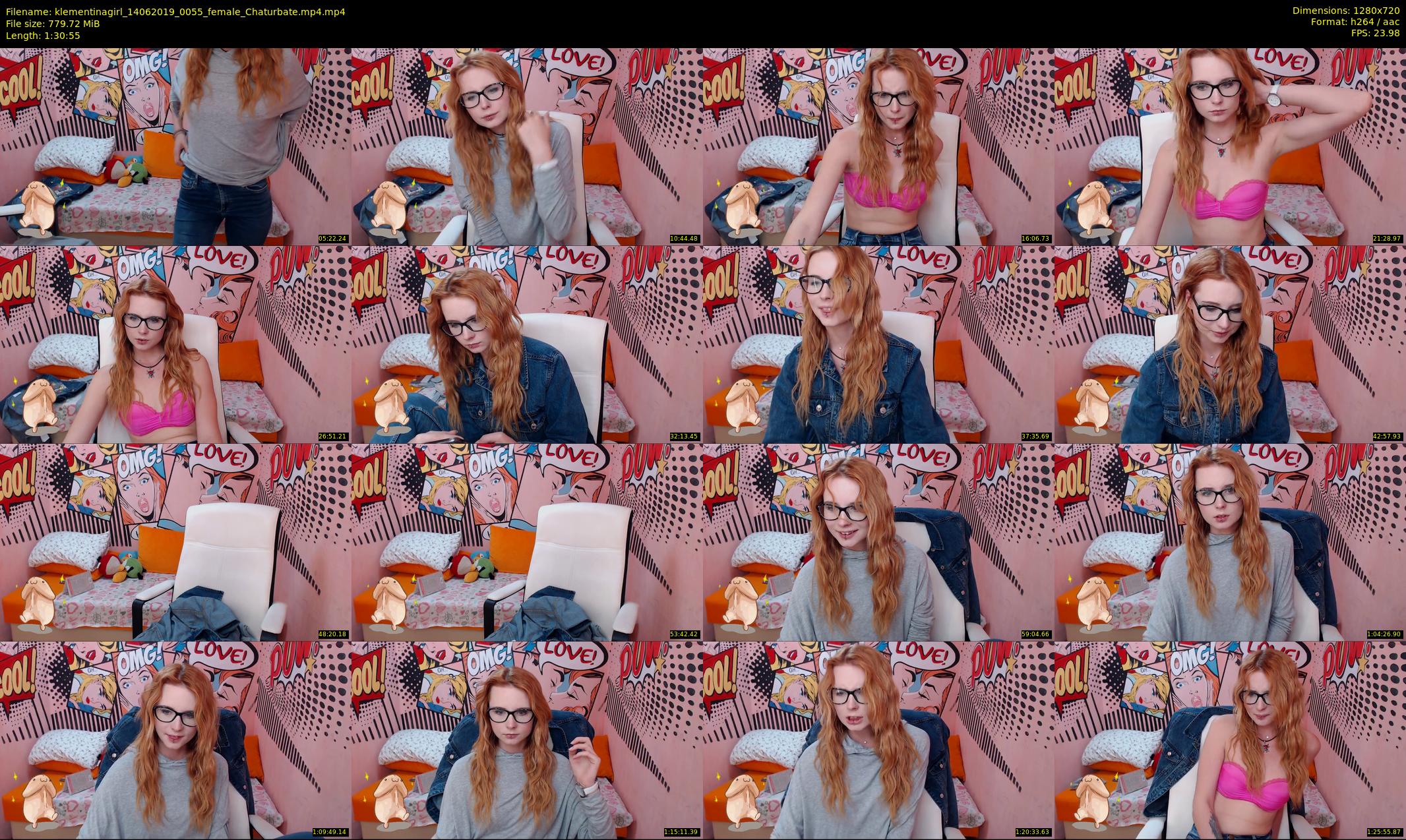 klementinagirl — 91 minute Chaturbate female cam show recording, 720p, Jun 14, 2019