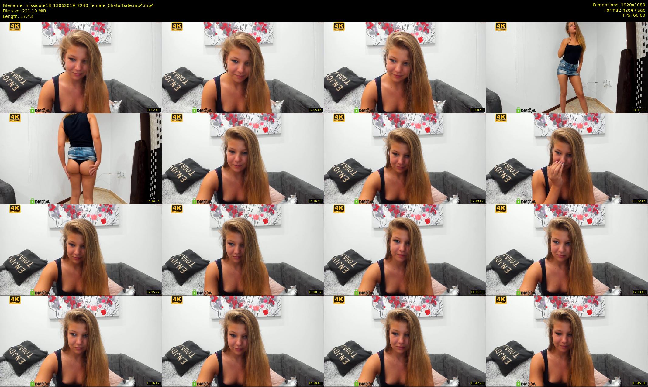 missicute18 — 18 minute Chaturbate female cam show recording, 1080p, Jun 13, 2019