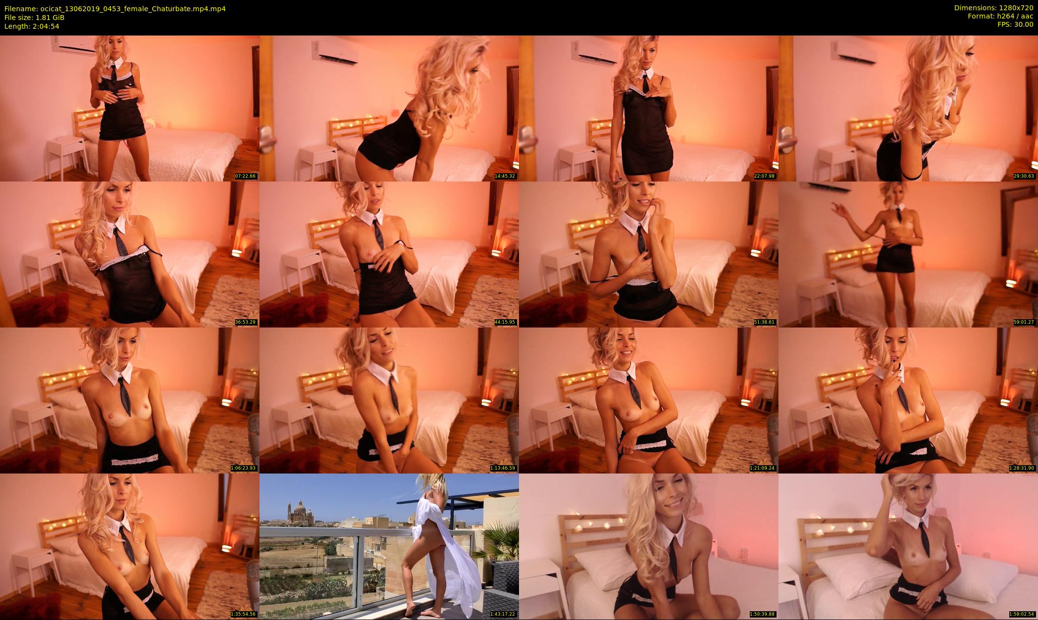 ocicat — 125 minute Chaturbate female cam show recording, 720p, Jun 13, 2019