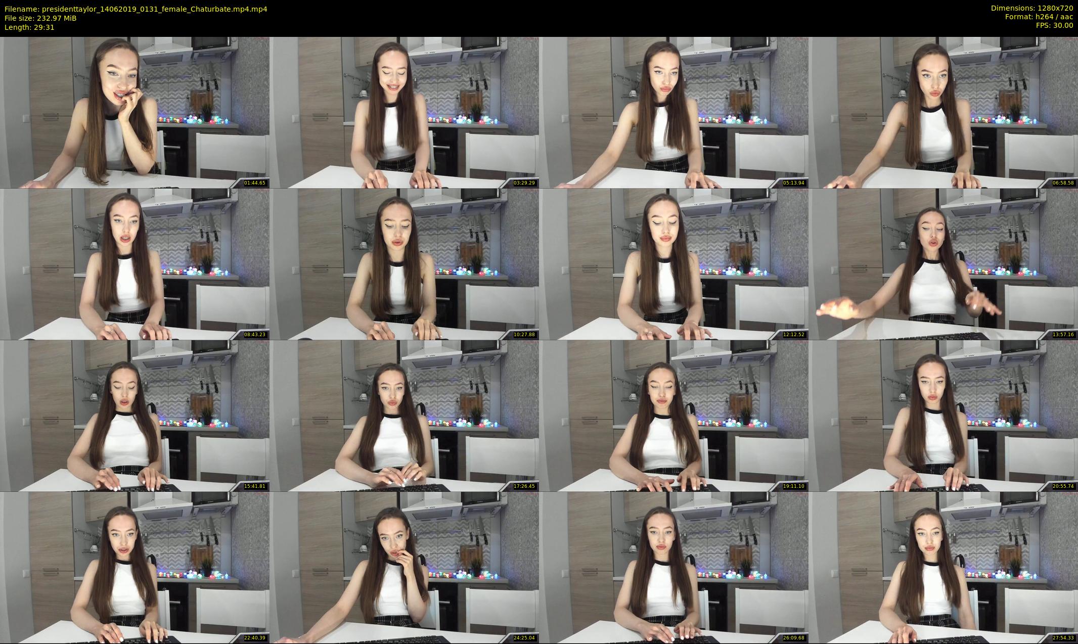 presidenttaylor — 30 minute Chaturbate female cam show recording, 720p, Jun 14, 2019