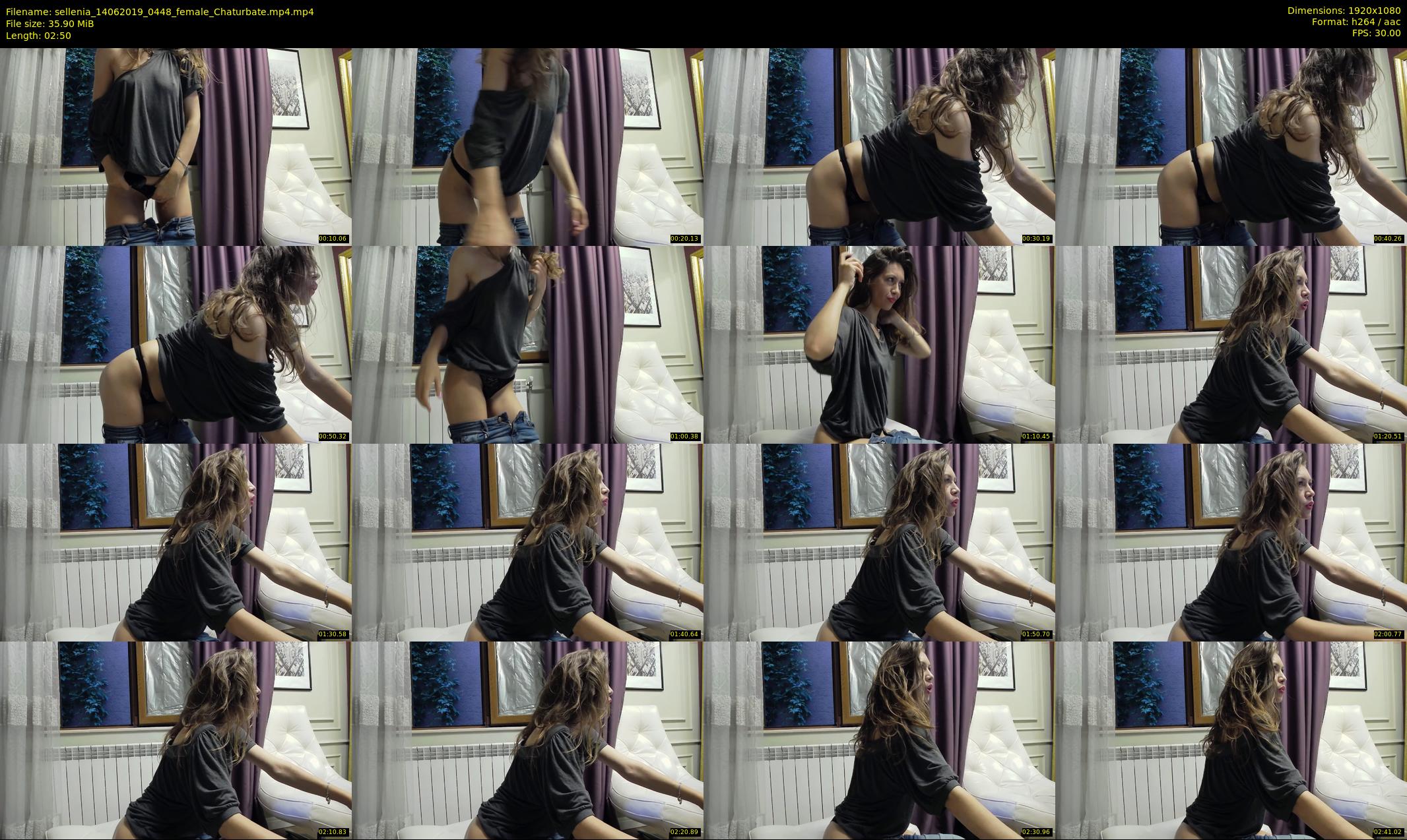 sellenia — 3 minute Chaturbate female cam show recording, 1080p, Jun 14, 2019