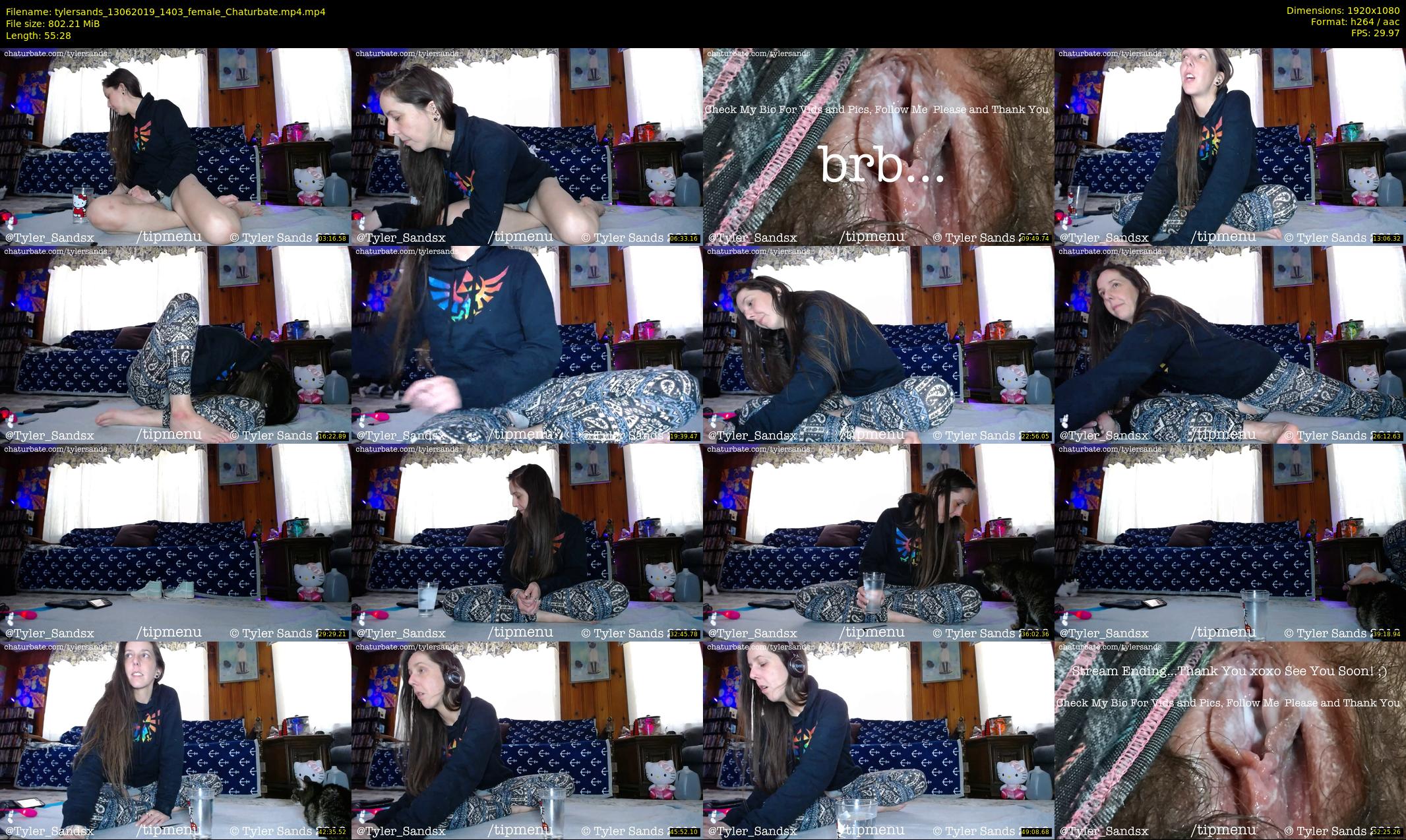 tylersands — 56 minute Chaturbate female cam show recording, 1080p, Jun 13, 2019