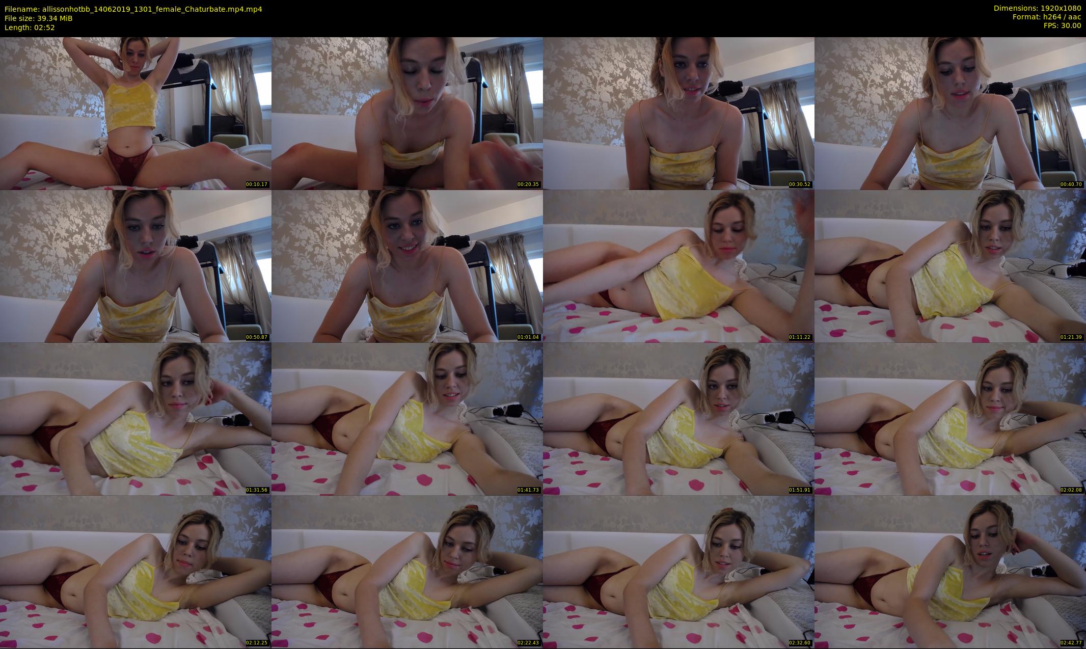 allissonhotbb — 3 minute Chaturbate female cam show recording, 1080p, Jun 14, 2019