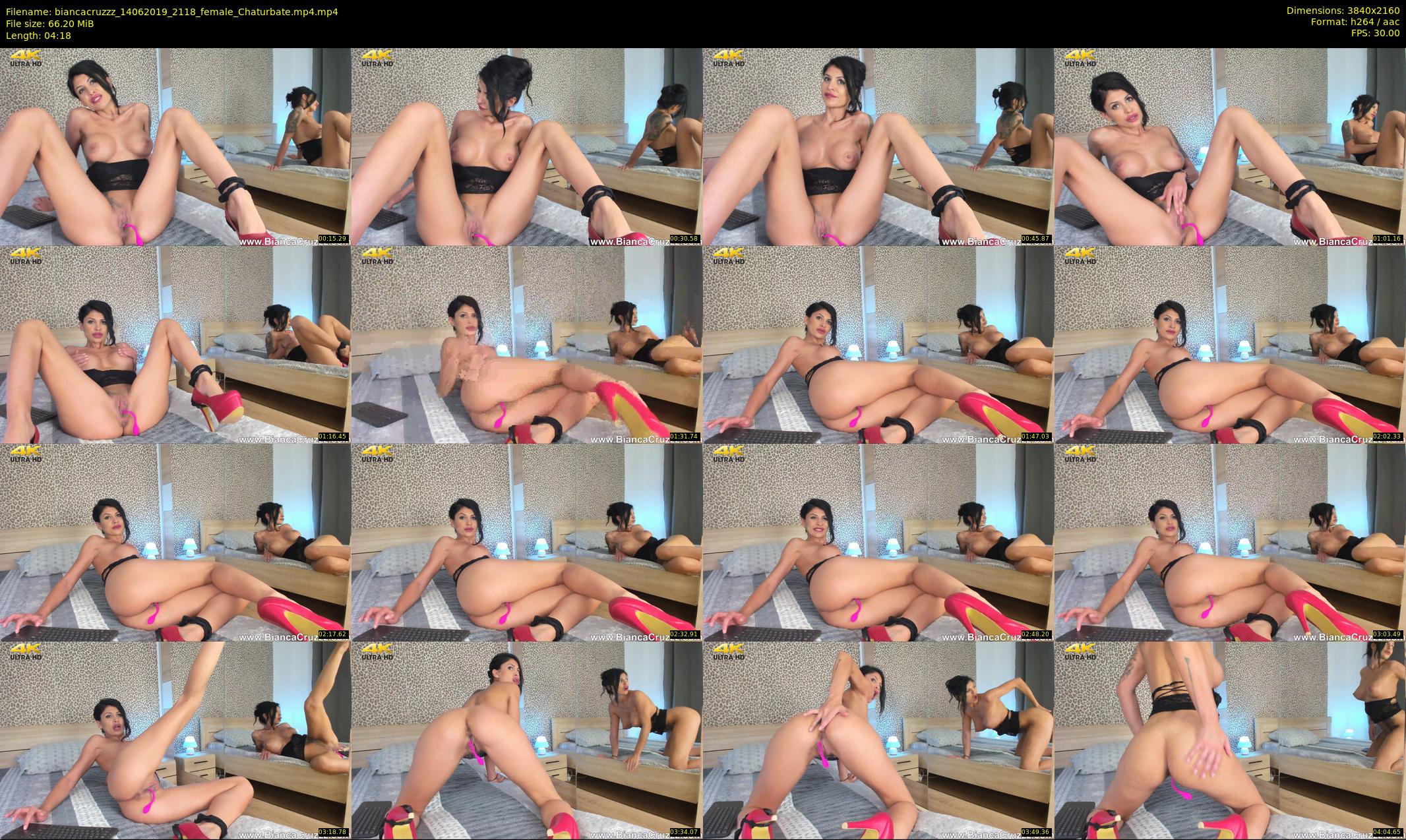 biancacruzzz — 5 minute Chaturbate female cam show recording, 4K, Jun 14, 2019
