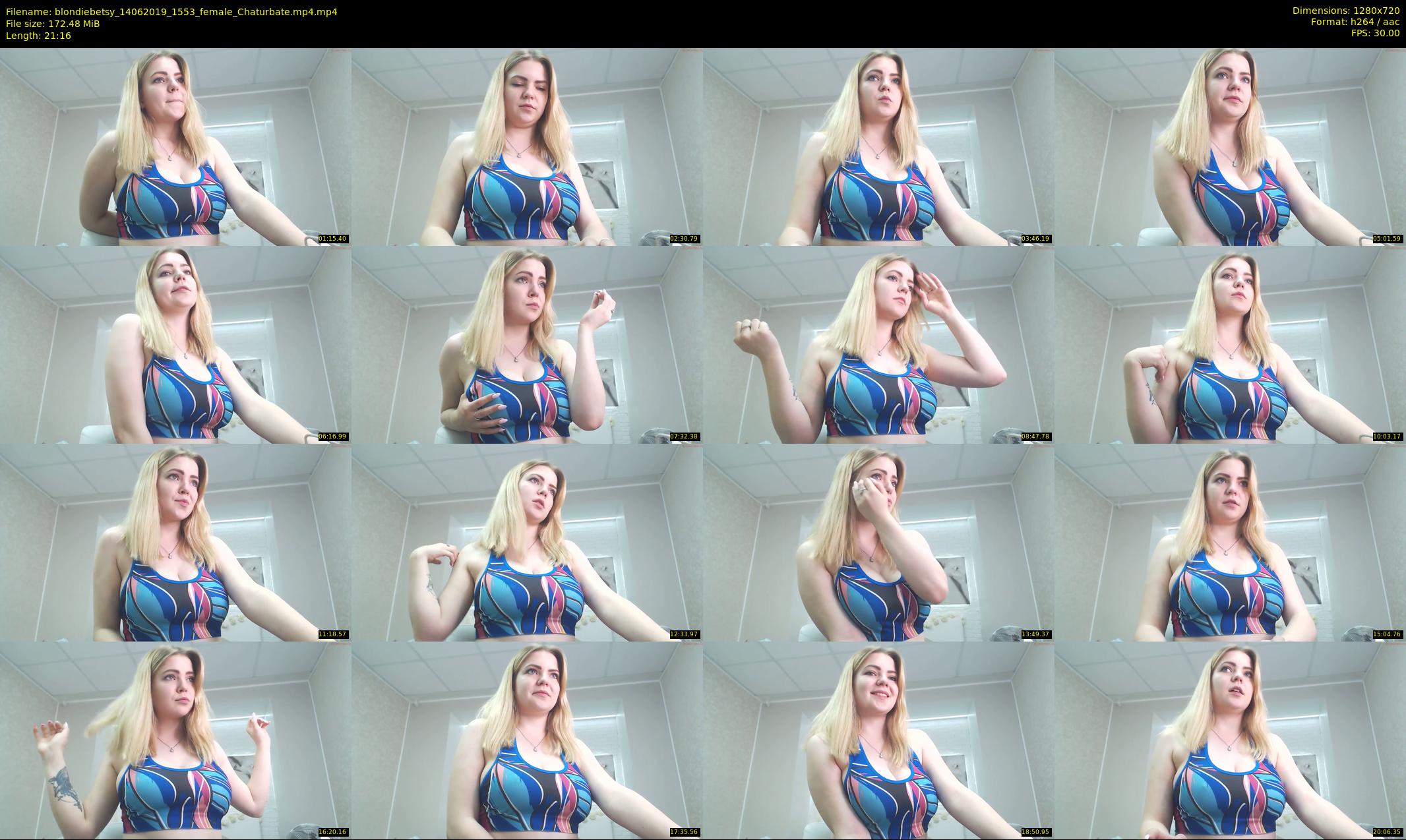 blondiebetsy — 22 minute Chaturbate female cam show recording, 720p, Jun 14, 2019