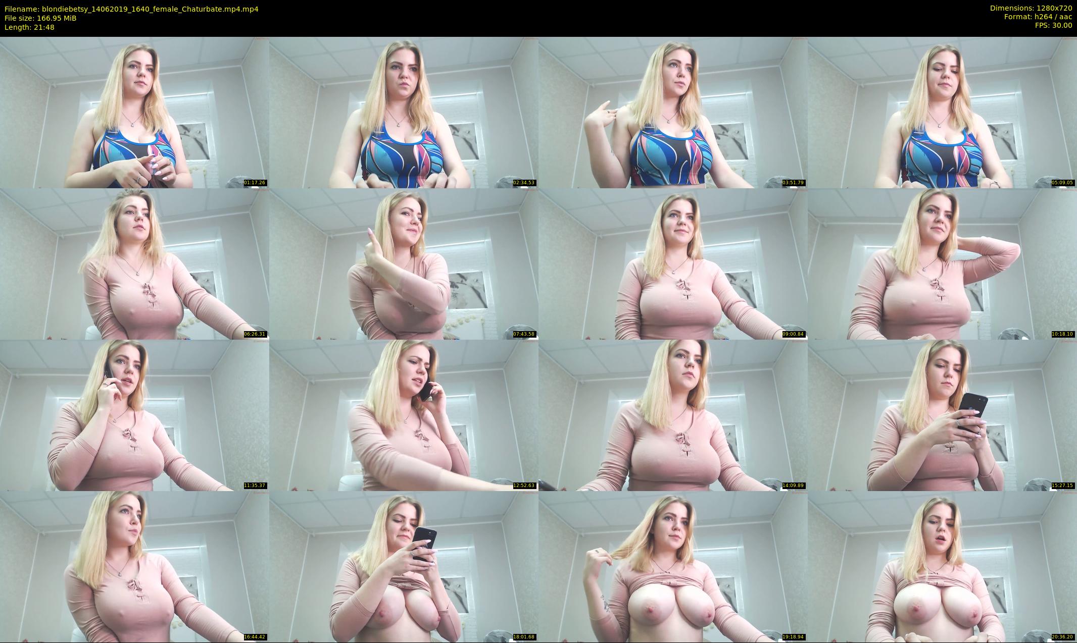 blondiebetsy — 22 minute Chaturbate female cam show recording, 720p, Jun 14, 2019