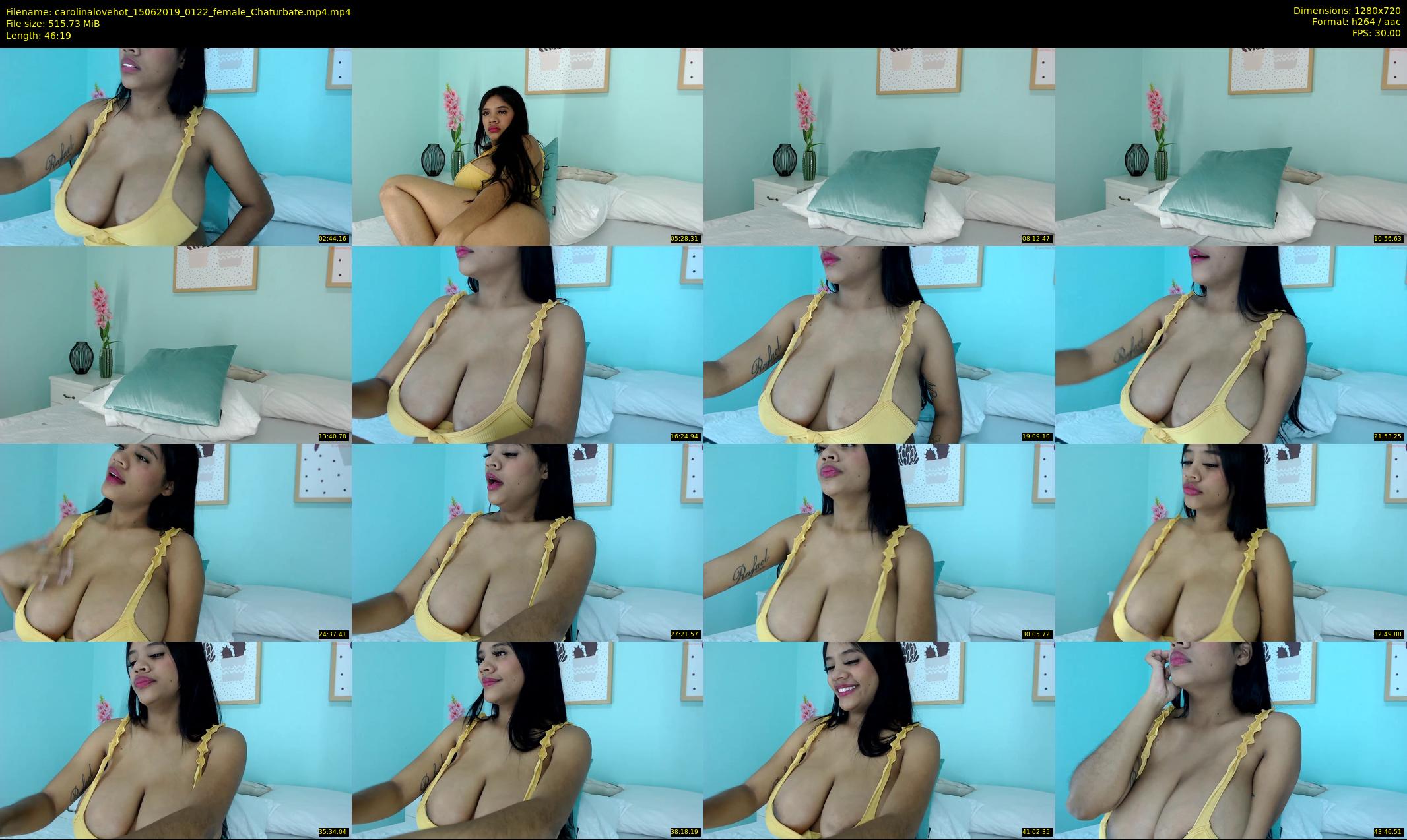 carolinalovehot — 47 minute Chaturbate female cam show recording, 720p, Jun 15, 2019