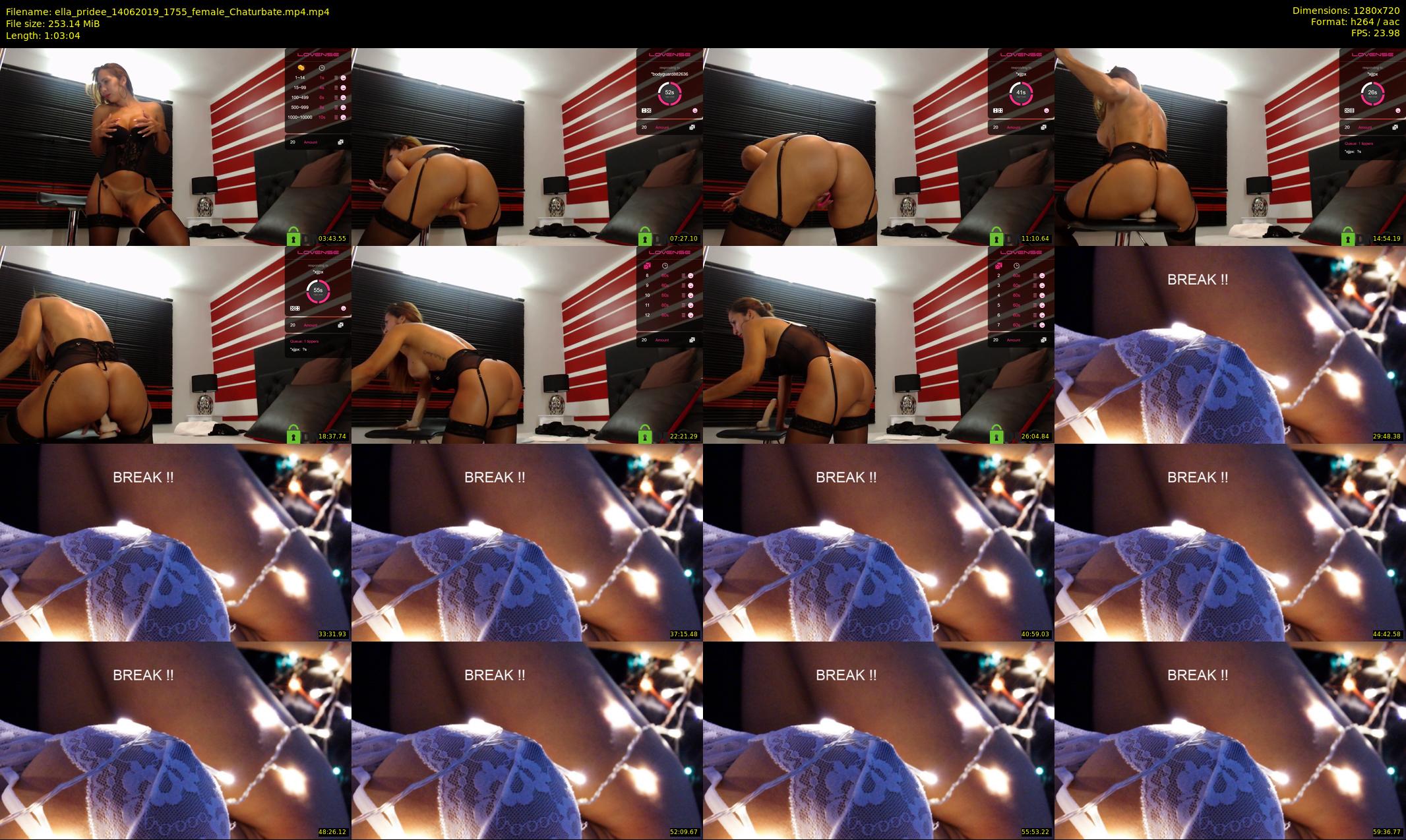ella_pridee — 64 minute Chaturbate female cam show recording, 720p, Jun 14, 2019
