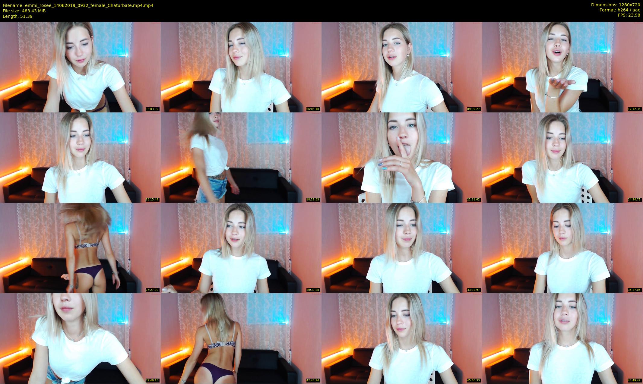 emmi_rosee — 52 minute Chaturbate female cam show recording, 720p, Jun 14, 2019