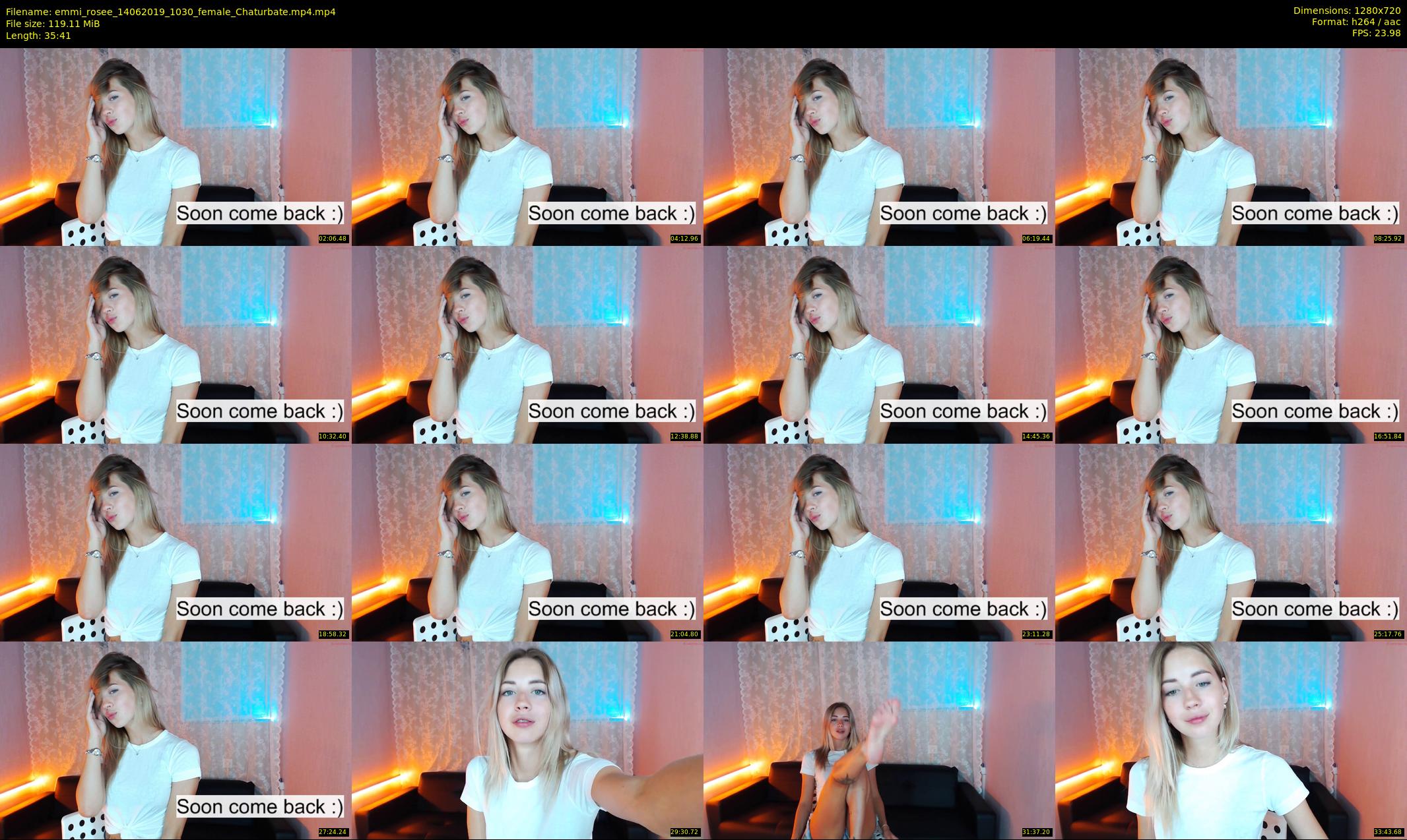 emmi_rosee — 36 minute Chaturbate female cam show recording, 720p, Jun 14, 2019