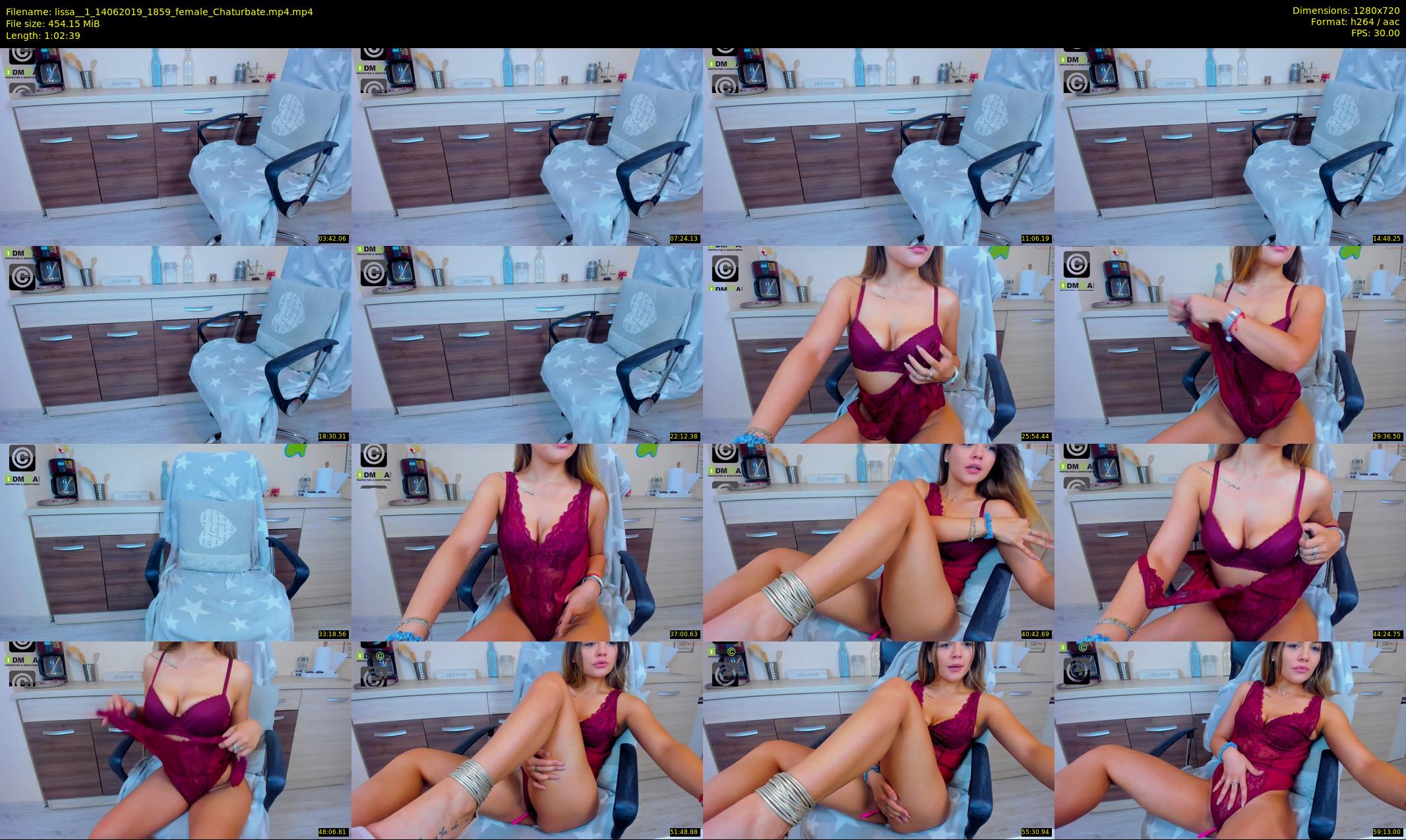 lissa__1 — 63 minute Chaturbate female cam show recording, 720p, Jun 14, 2019