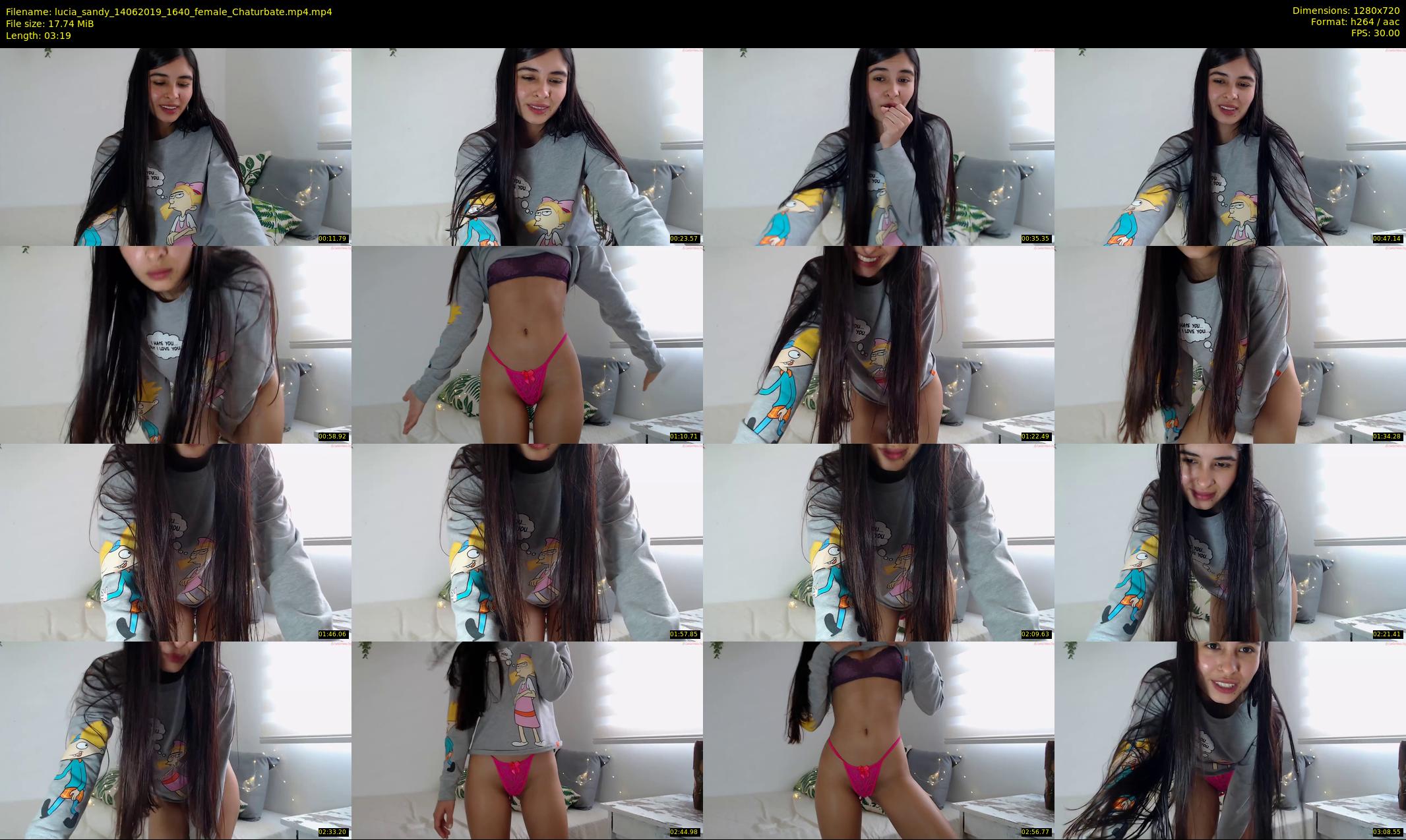 lucia_sandy — 4 minute Chaturbate female cam show recording, 720p, Jun 14, 2019