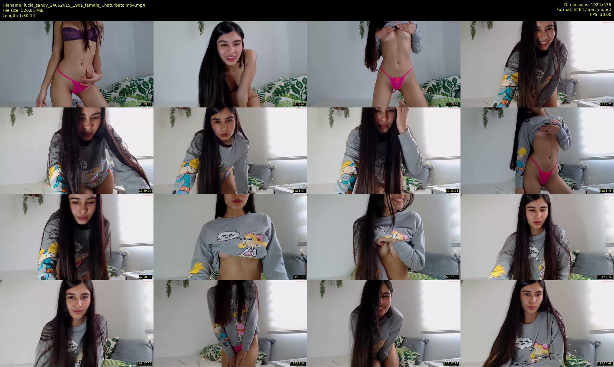 lucia_sandy — 91 minute Chaturbate female cam show recording, 480p, Jun 14, 2019