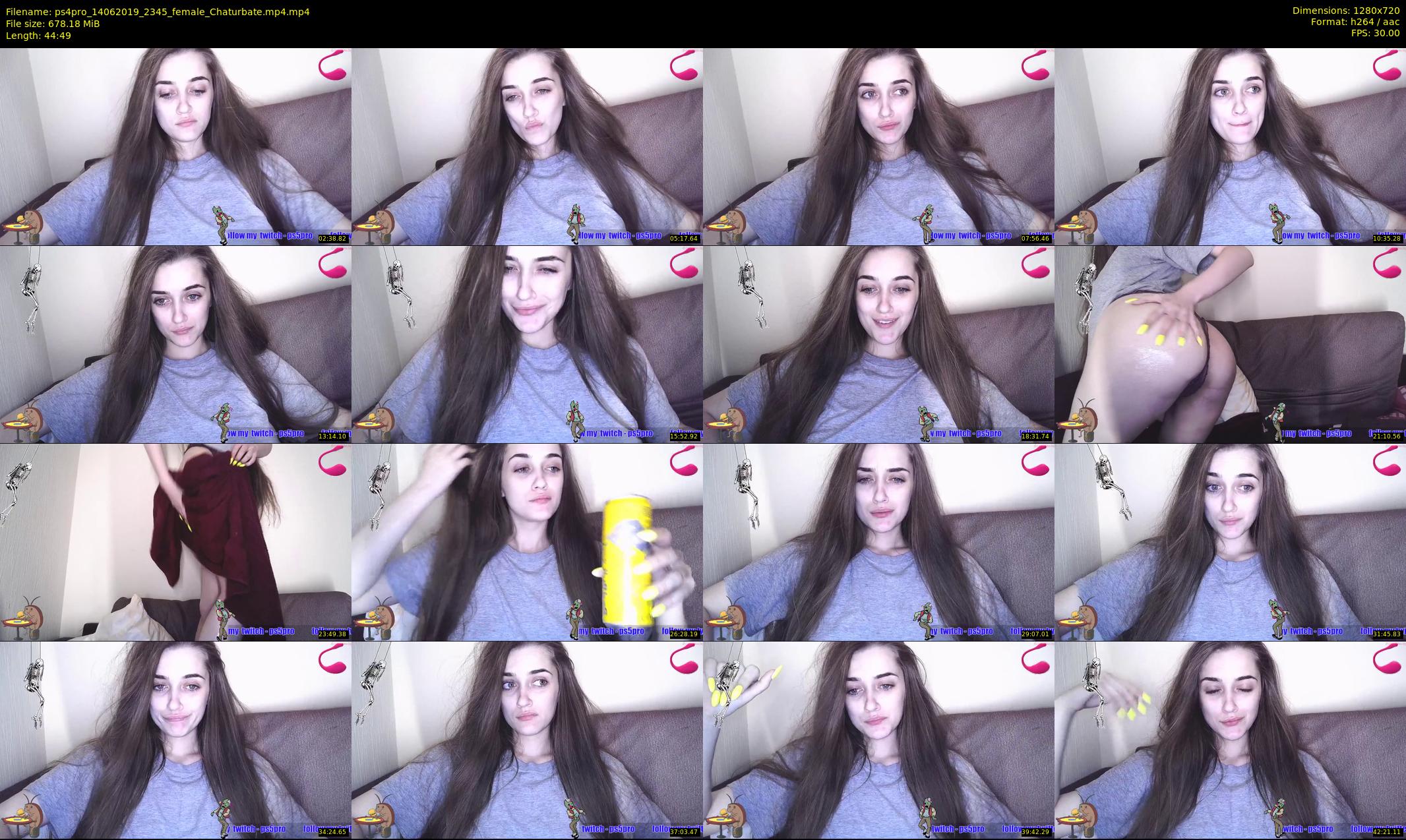 ps4pro — 45 minute Chaturbate female cam show recording, 720p, Jun 14, 2019