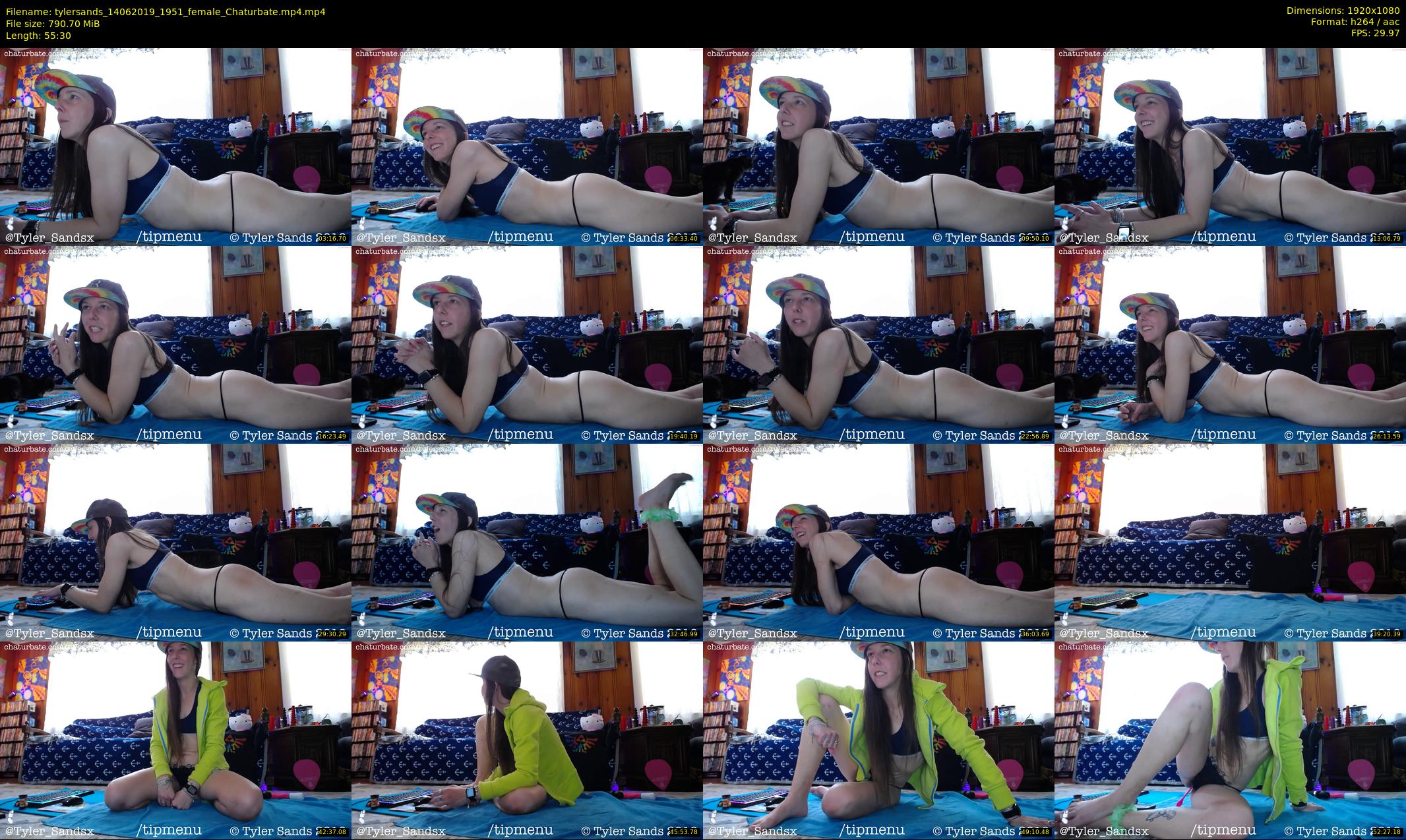 tylersands — 56 minute Chaturbate female cam show recording, 1080p, Jun 14, 2019