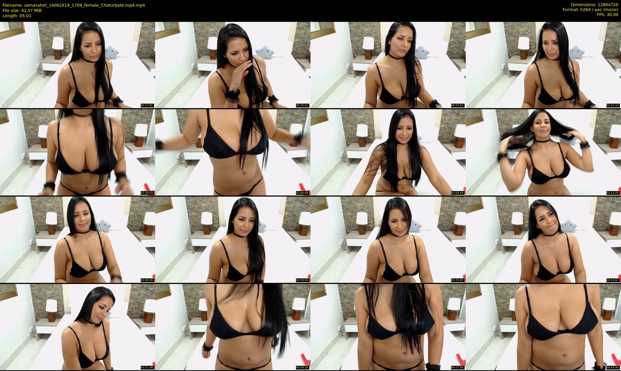 zamarahot — 6 minute Chaturbate female cam show recording, 720p, Jun 14, 2019