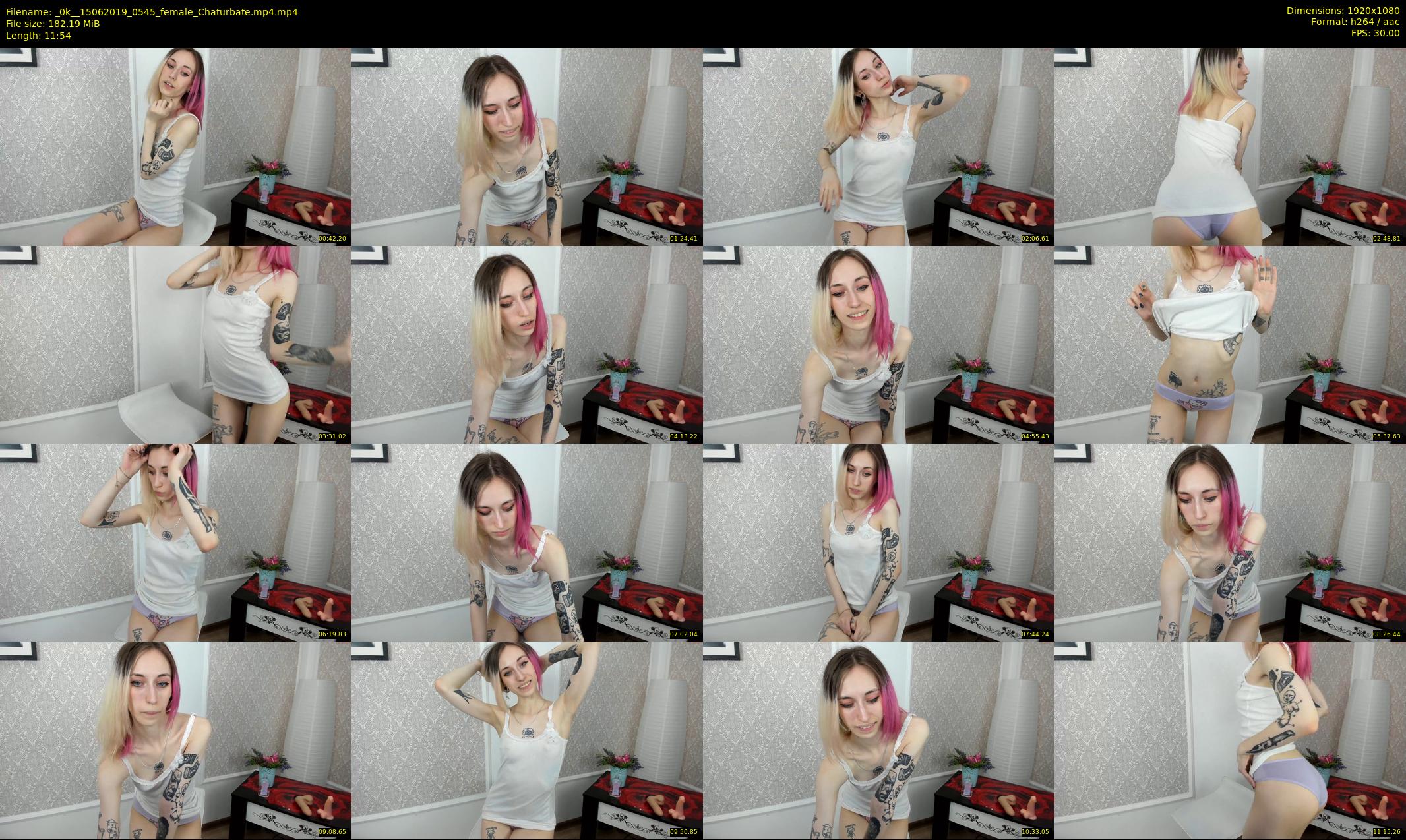 _0k_ — 12 minute Chaturbate female cam show recording, 1080p, Jun 15, 2019