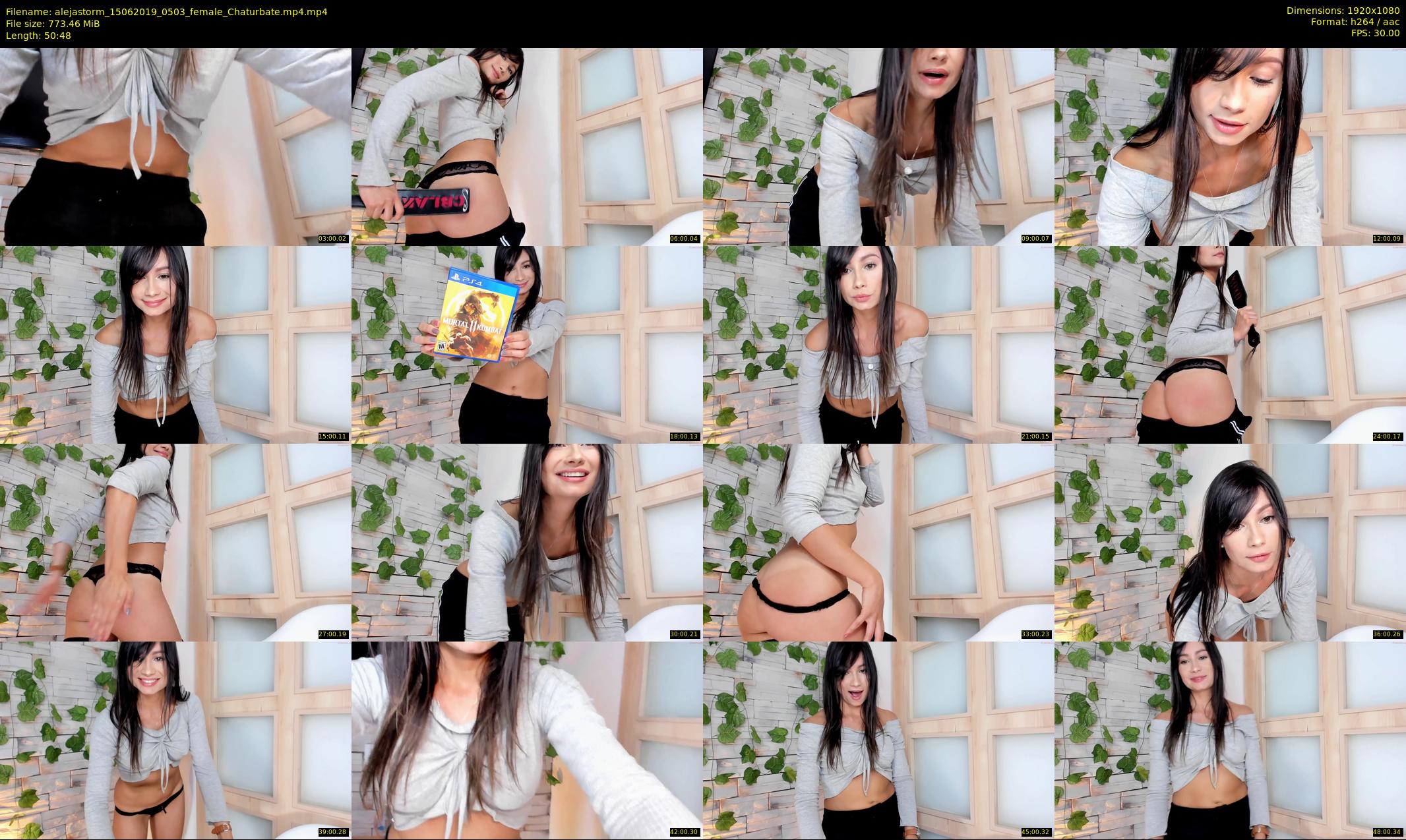 alejastorm — 51 minute Chaturbate female cam show recording, 1080p, Jun 15, 2019