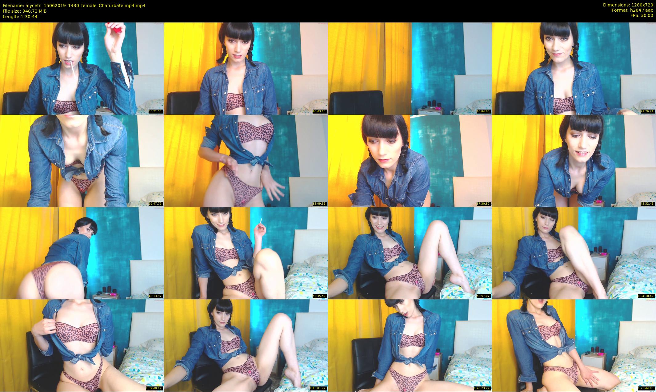 alycetn — 91 minute Chaturbate female cam show recording, 720p, Jun 15, 2019